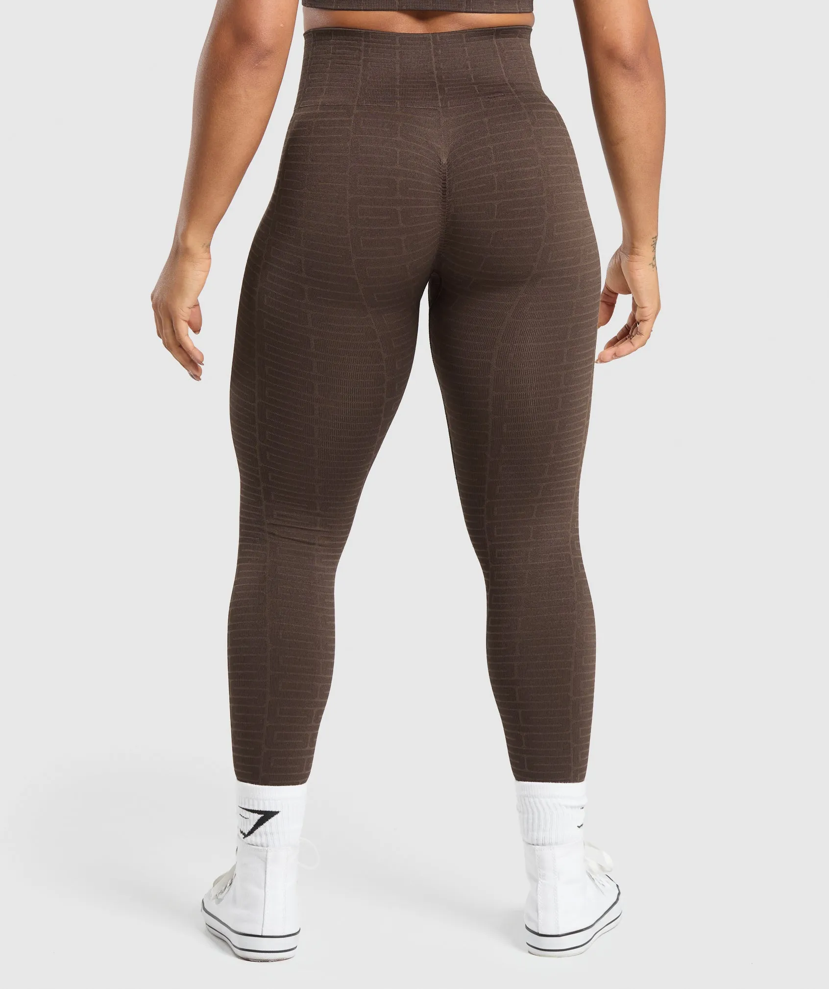 Gymshark Adapt Monogram Seamless Leggings - Archive Brown/Soul Brown sold by Gymshark product image thumbnail 2
