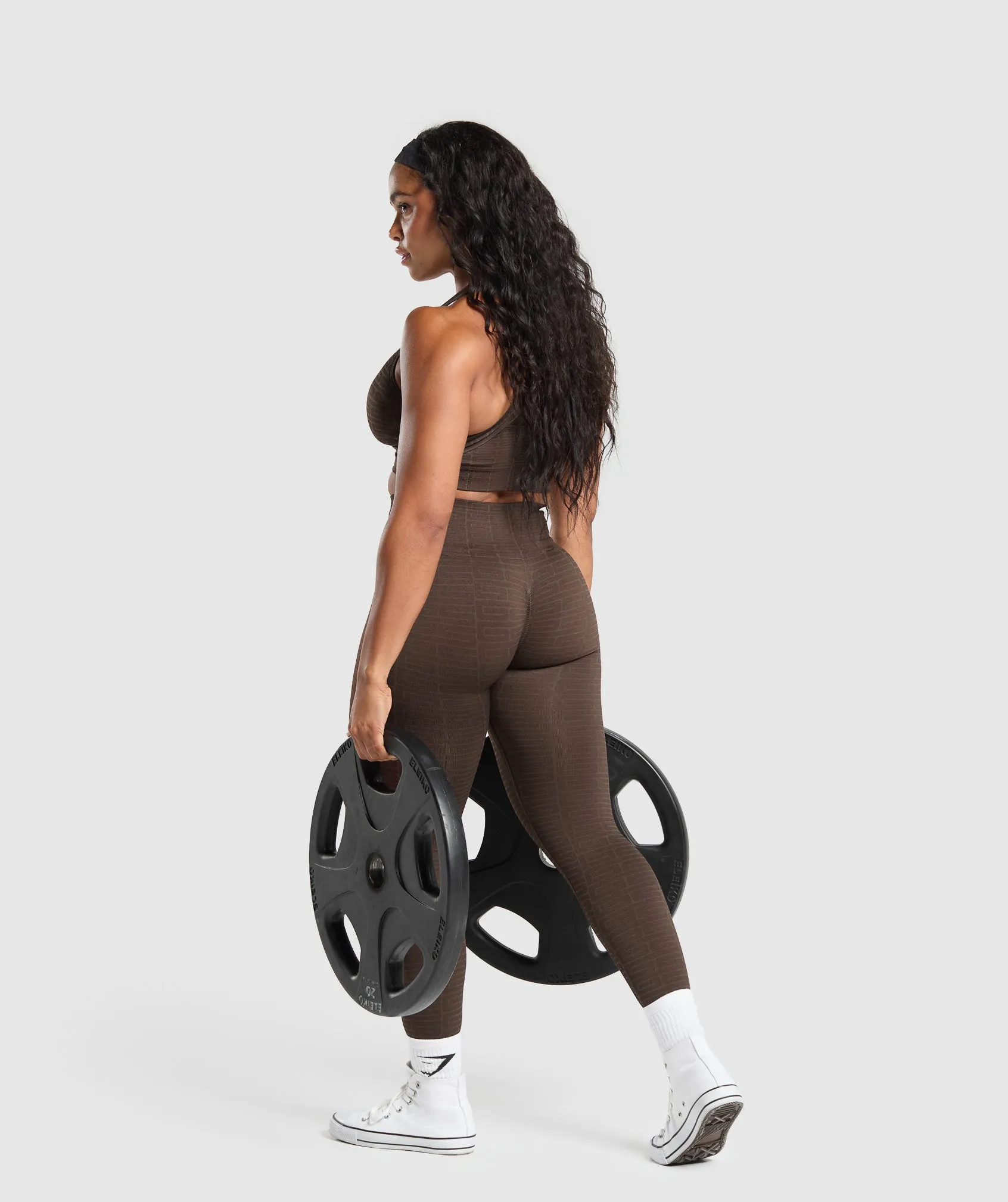 Gymshark Adapt Monogram Seamless Leggings - Archive Brown/Soul Brown sold by Gymshark product image thumbnail 4