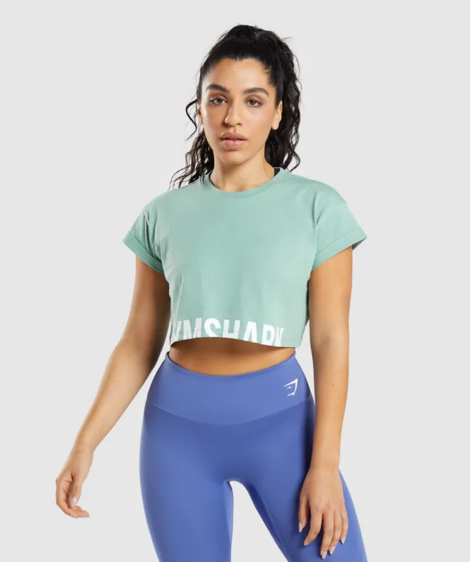 Gymshark Fraction Crop Top - Maya Blue sold by Gymshark