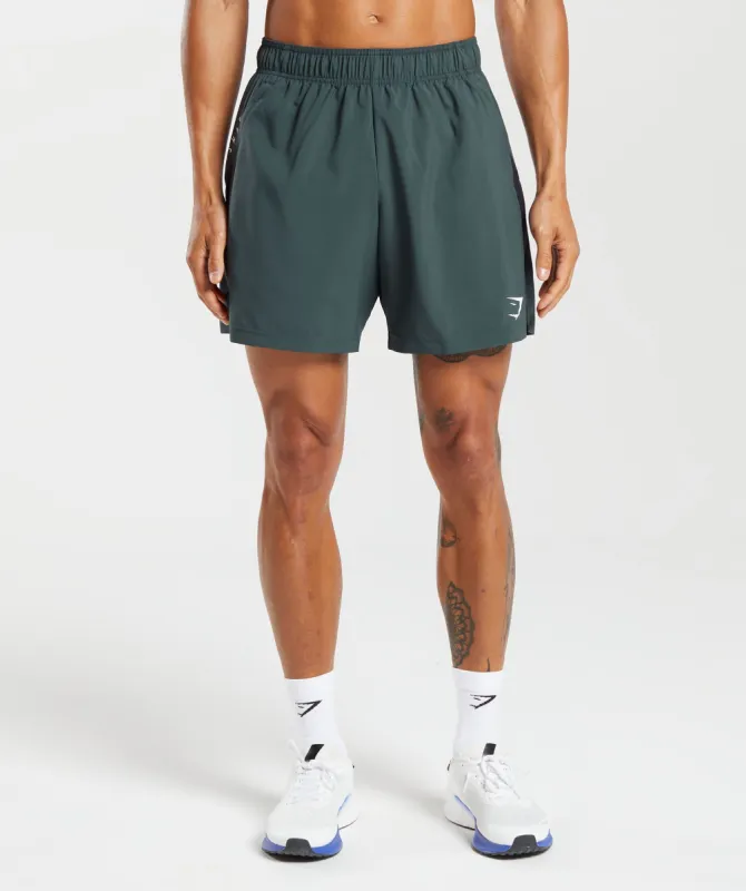 Gymshark Sport  7" Shorts - Fog Green/Black sold by Gymshark