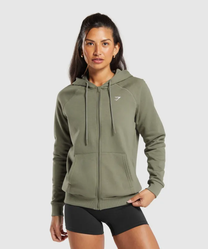 Gymshark Training Fleece Zip Hoodie - Base Green sold by Gymshark