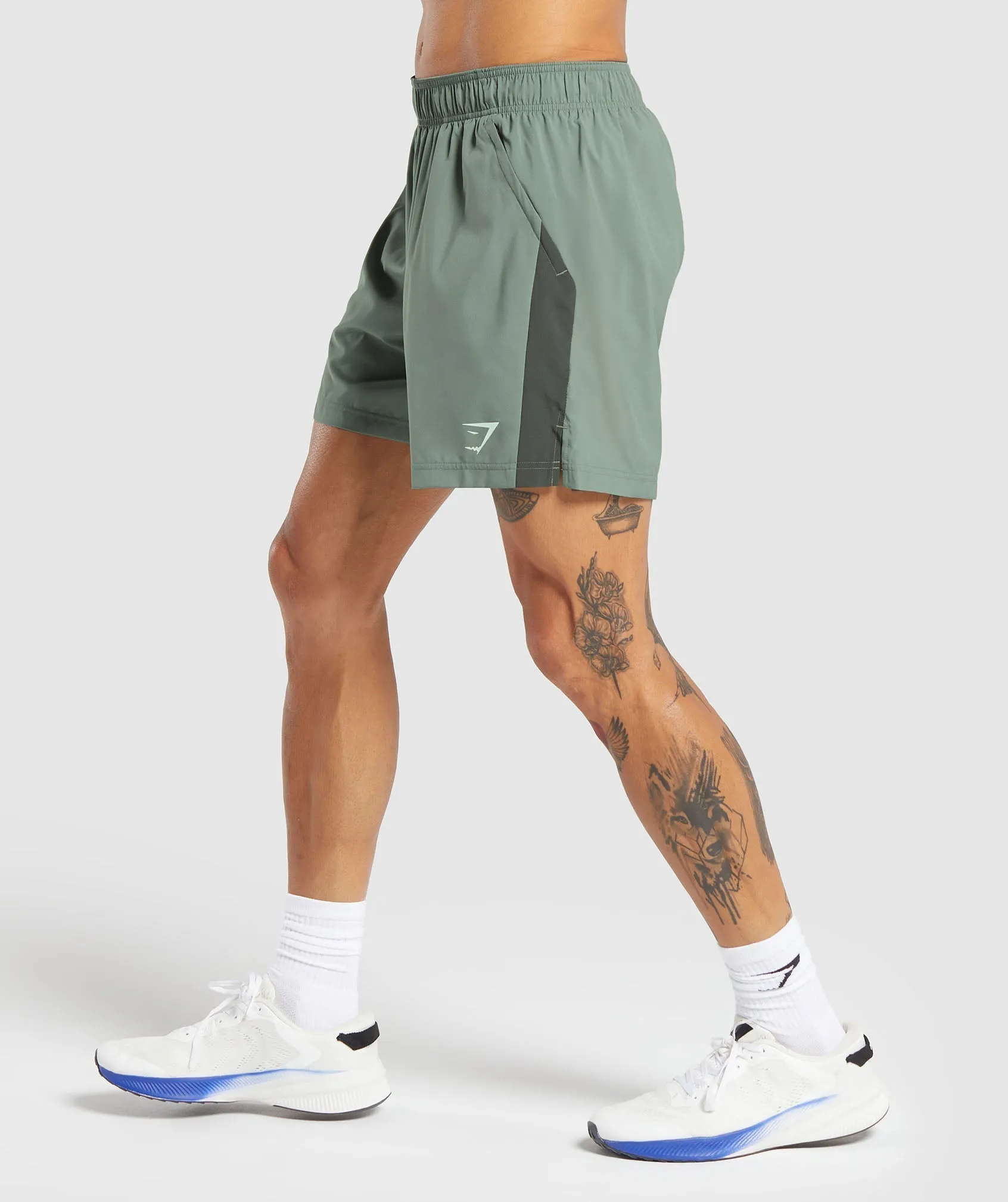 Gymshark Sport 7" Shorts - Unit Green/Strength Green sold by Gymshark