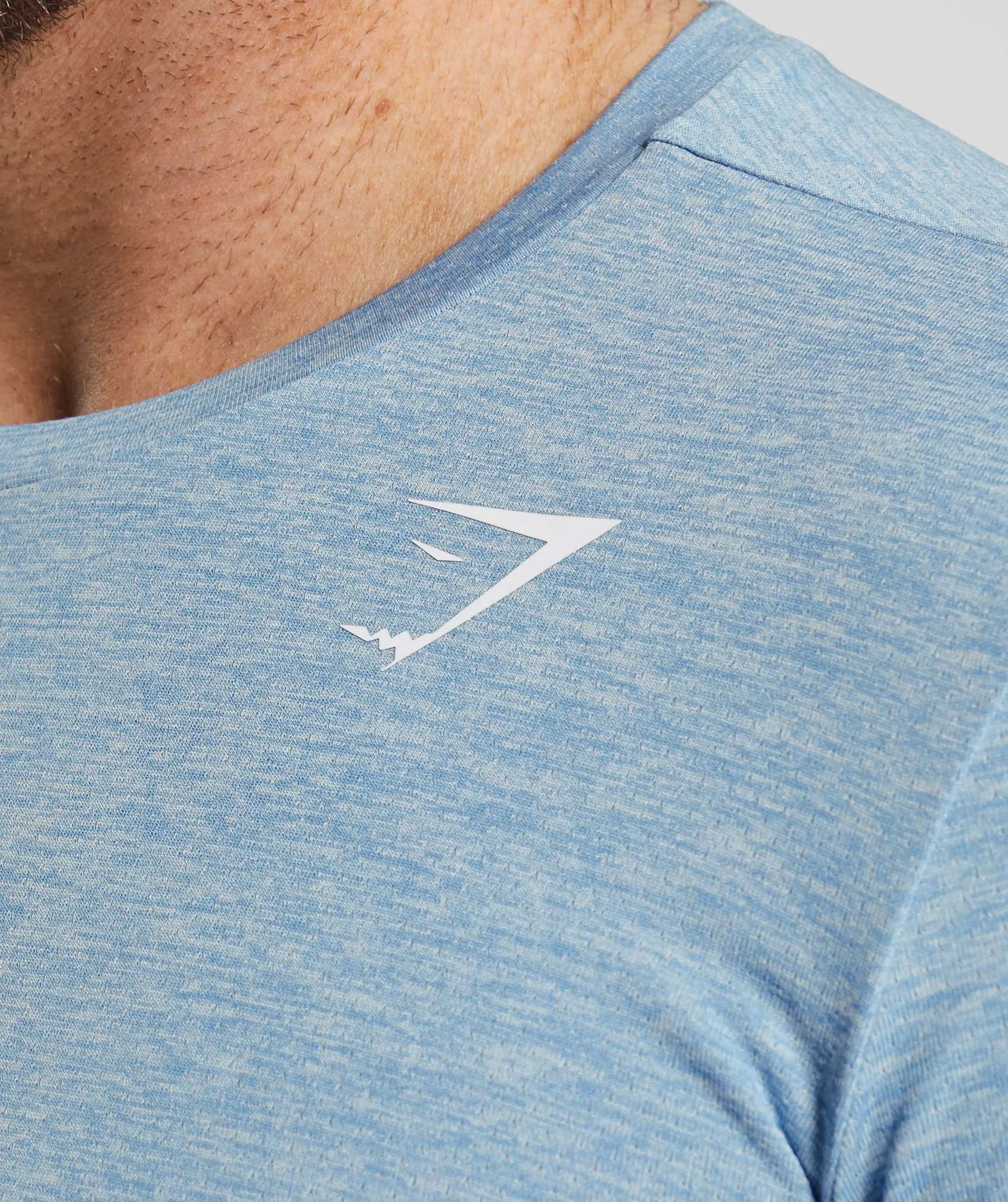 Gymshark Arrival Marl T-Shirt - Ozone Blue/Skyline Blue Marl sold by Gymshark product image thumbnail 3