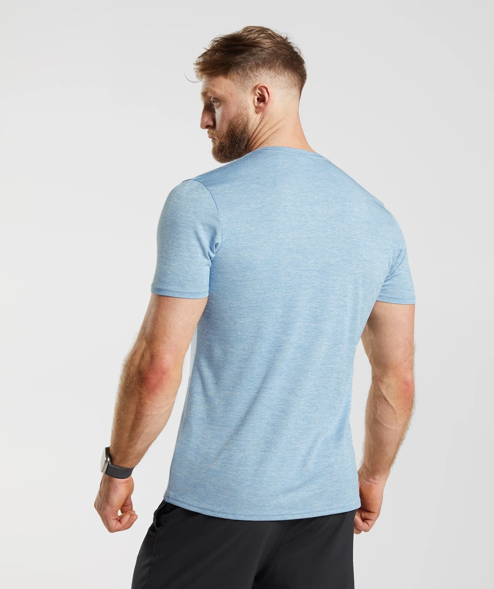 Gymshark Arrival Marl T-Shirt - Ozone Blue/Skyline Blue Marl sold by Gymshark product image thumbnail 2