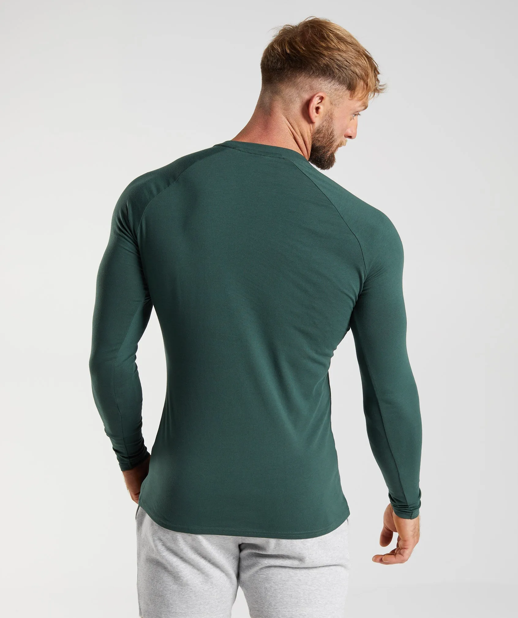Gymshark Apollo Long Sleeve T-Shirt - Obsidian Green sold by Gymshark product image thumbnail 2