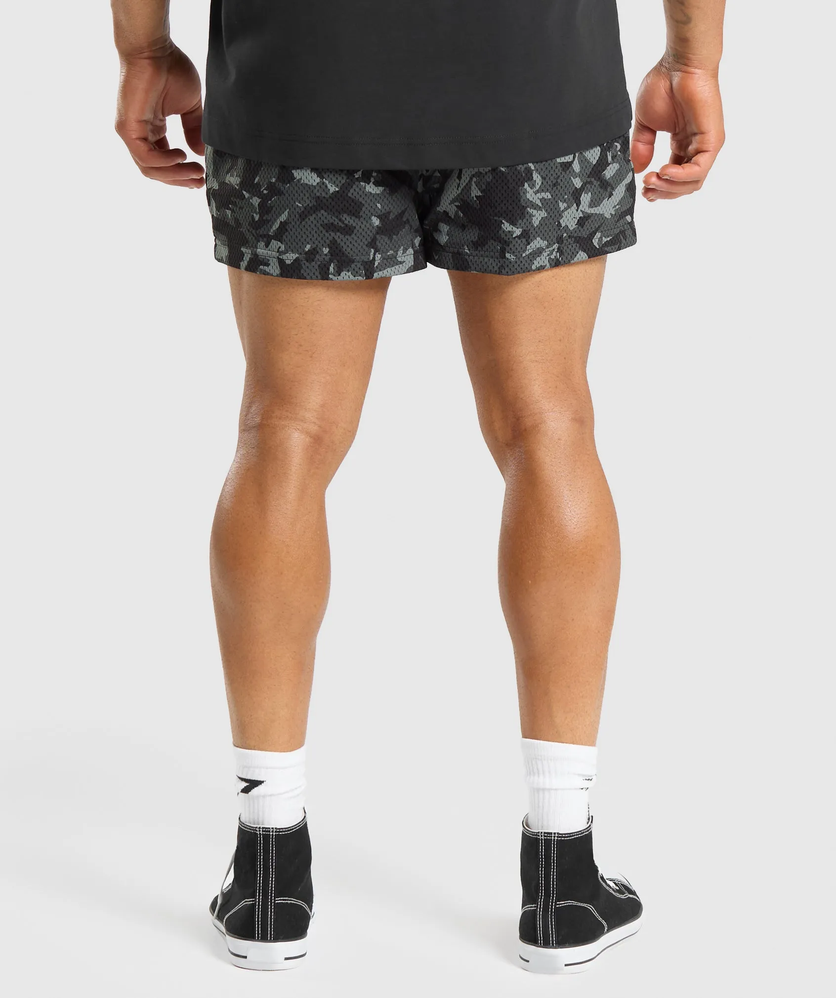 Gymshark Printed Lifting Mesh 5" Shorts - Black sold by Gymshark product image thumbnail 2