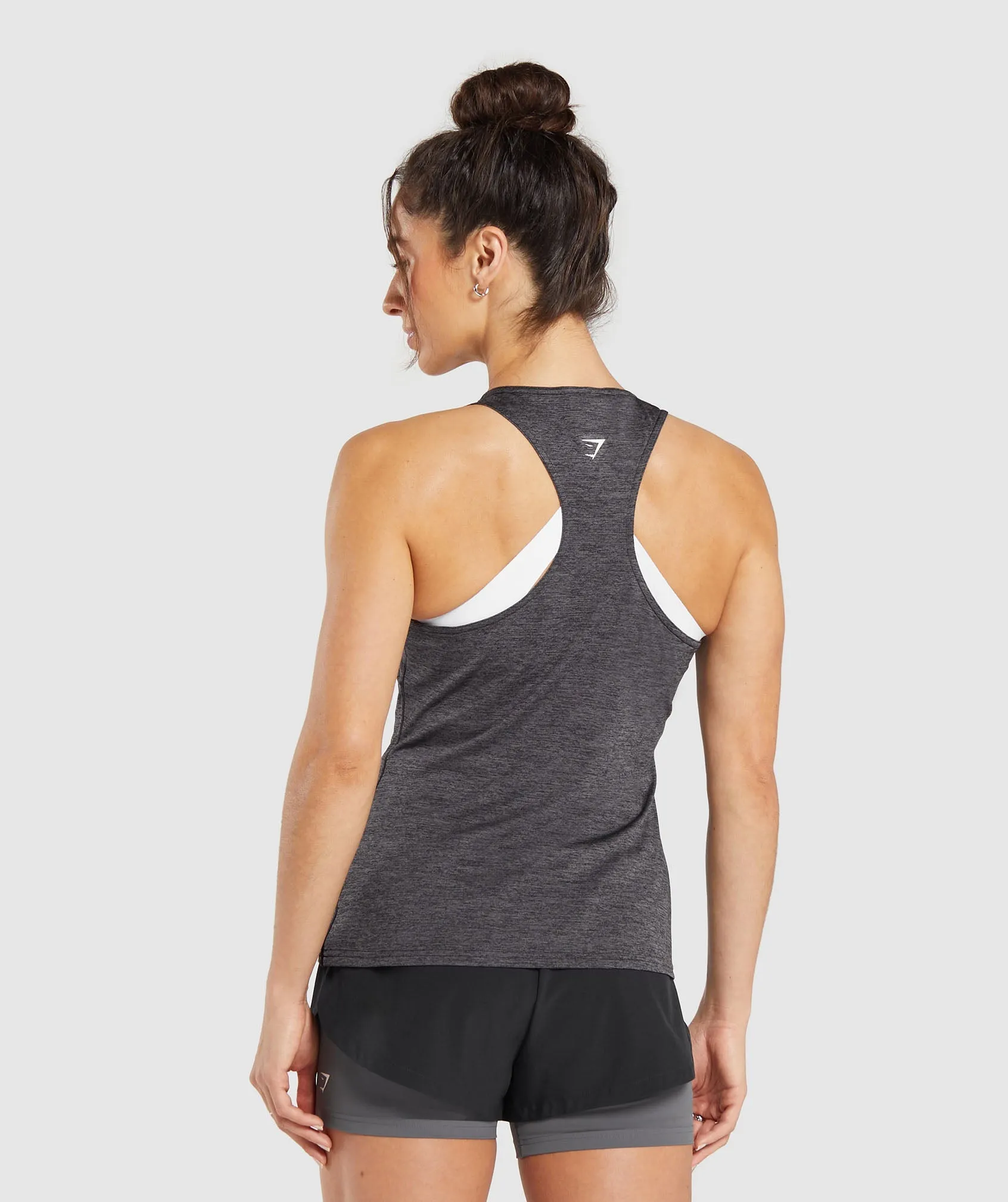 Gymshark Running Tank - Black/Silhouette Grey Marl sold by Gymshark product image thumbnail 2