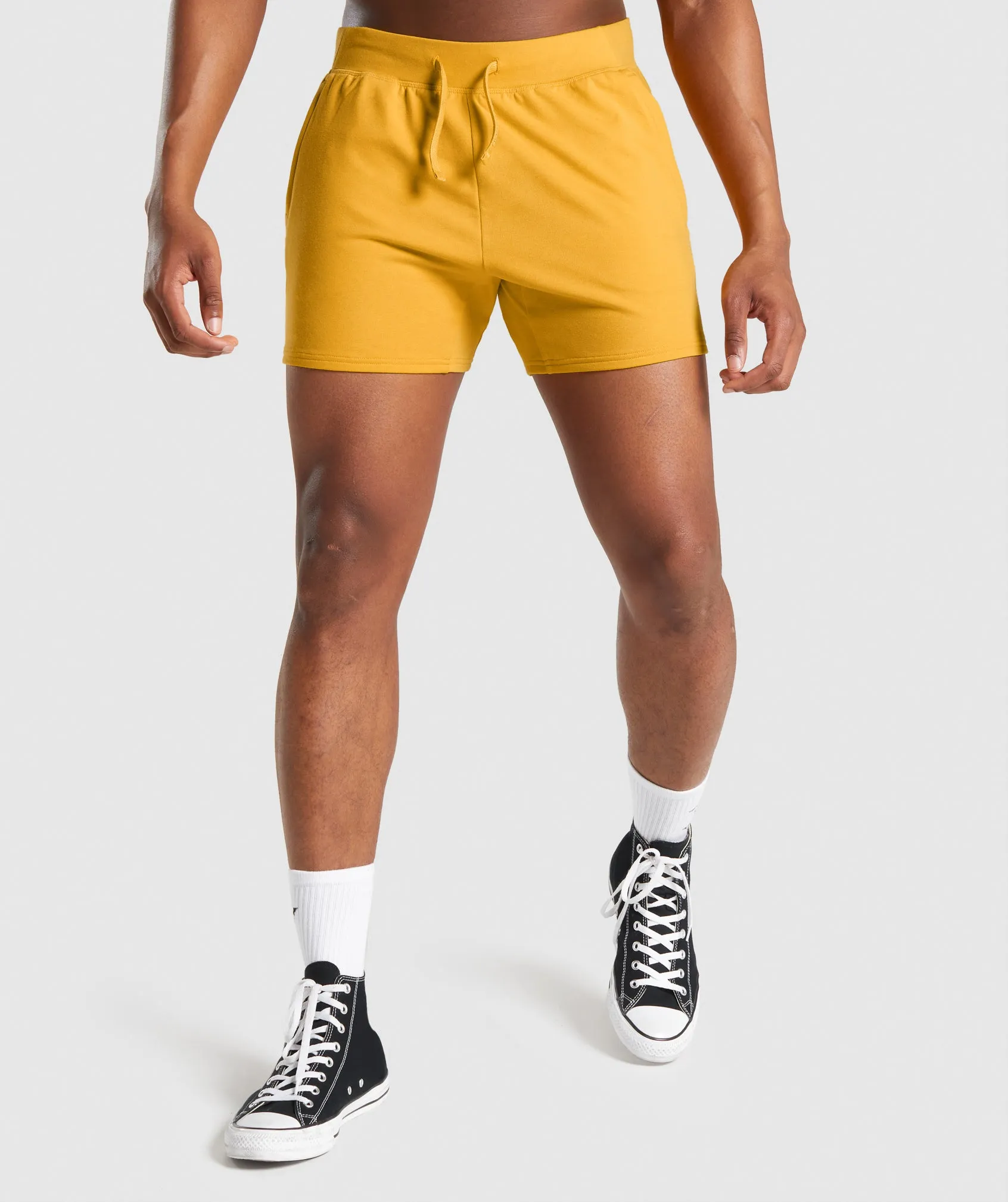 Gymshark Chalk 5" Quad Shorts - Yellow sold by Gymshark