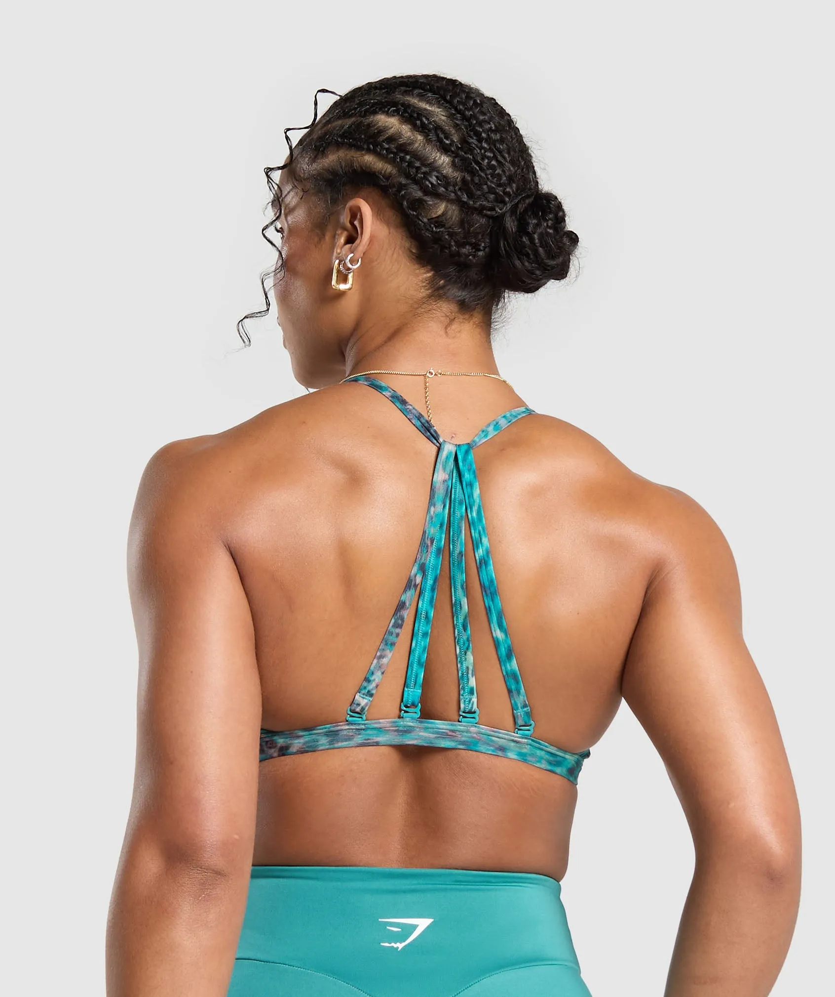 Gymshark Power X Minimal Sports Bra - Bondi Teal sold by Gymshark product image thumbnail 2