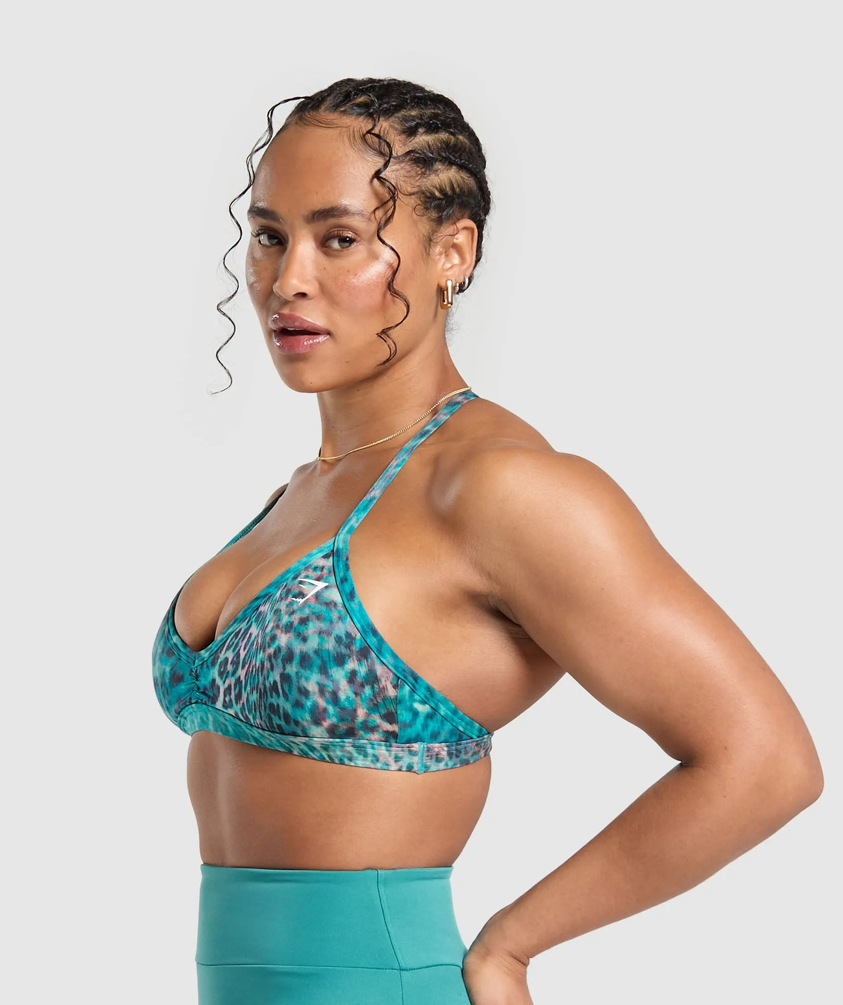 Gymshark Power X Minimal Sports Bra - Bondi Teal sold by Gymshark product image thumbnail 3