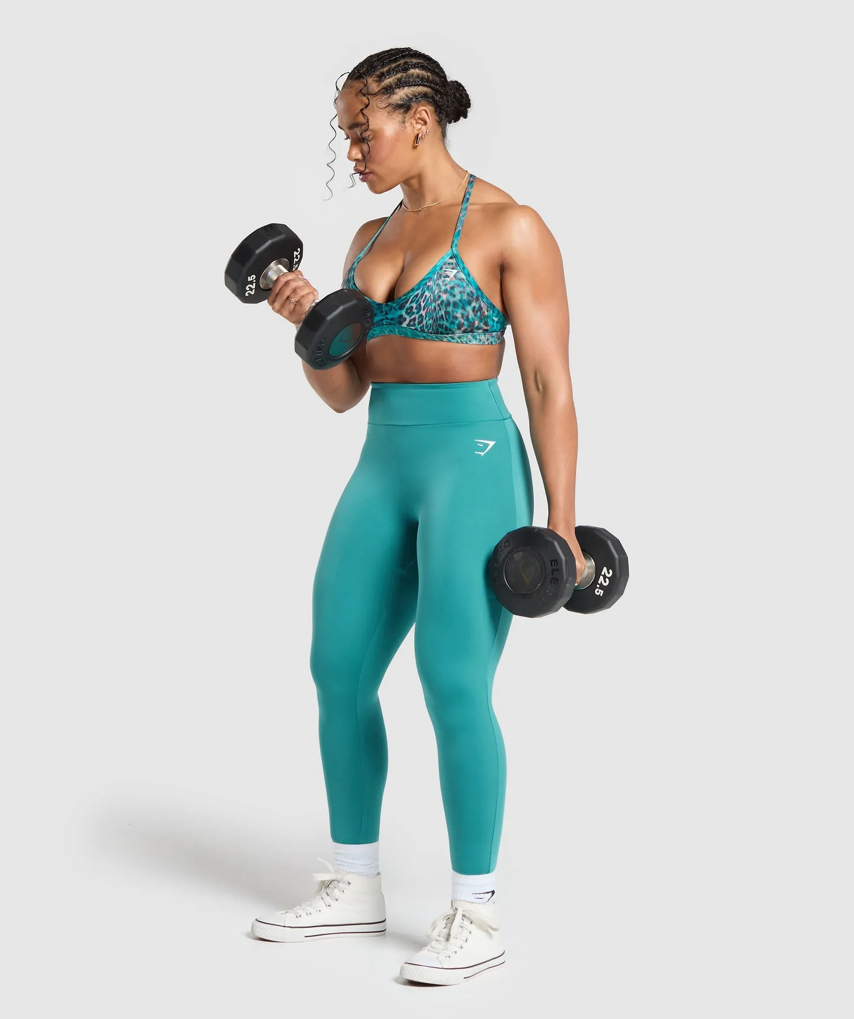 Gymshark Power X Minimal Sports Bra - Bondi Teal sold by Gymshark product image thumbnail 4