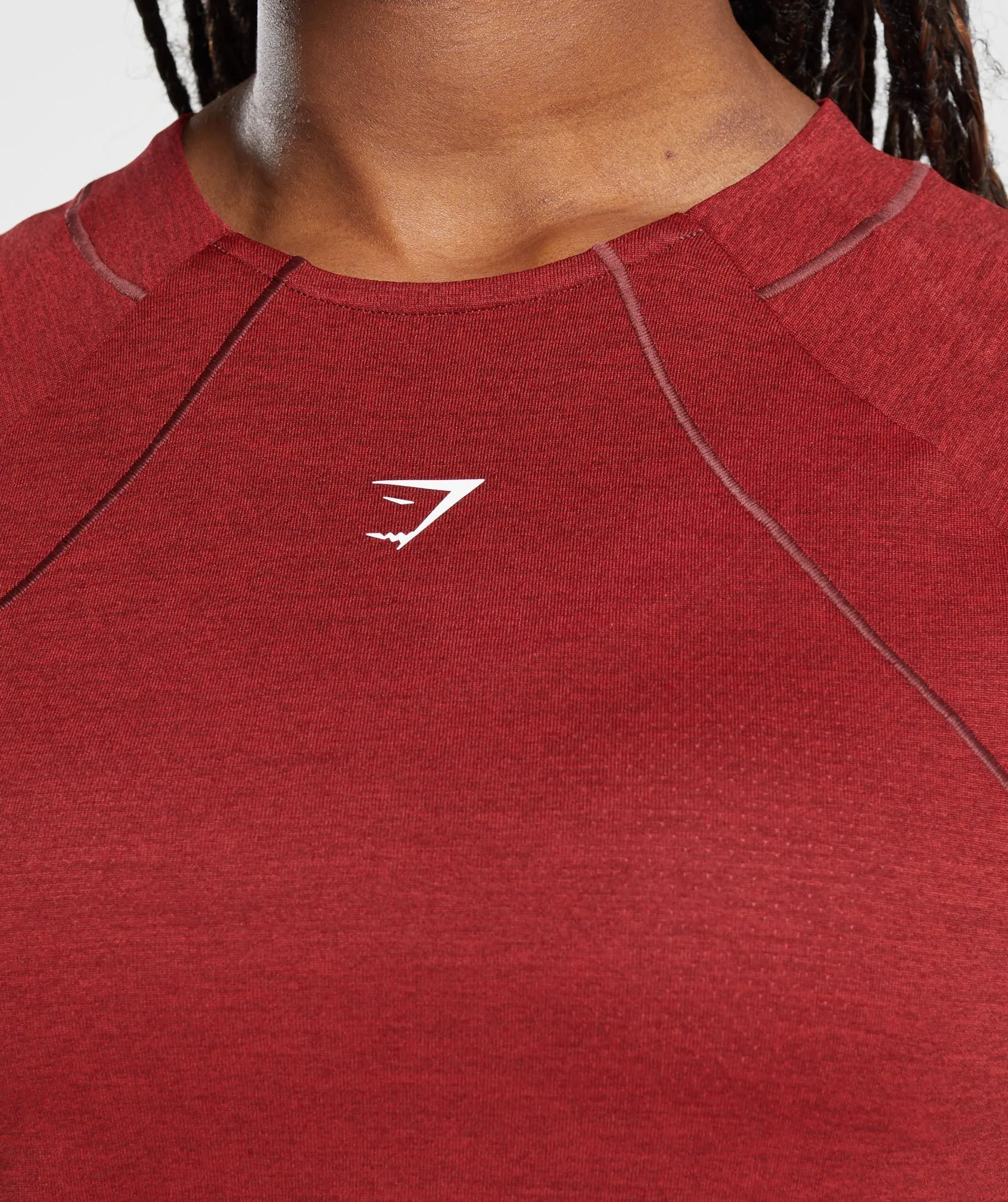 Gymshark Running T-Shirt - Washed Burgundy/Velvet Red sold by Gymshark product image thumbnail 3