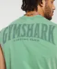 Gymshark Heritage Washed Cut Off T-Shirt - Lagoon Green sold by Gymshark