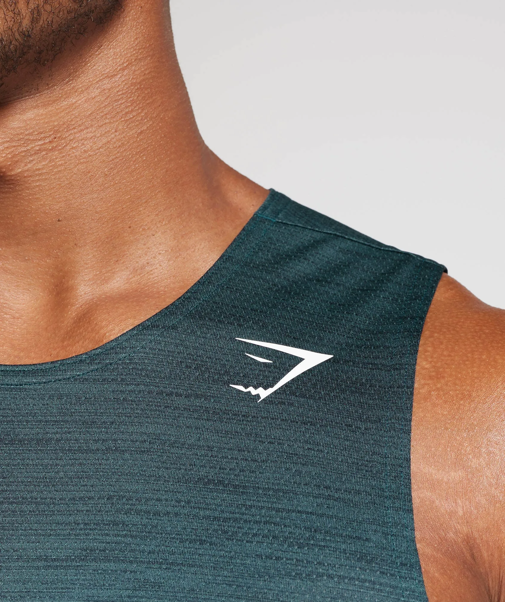 Gymshark Arrival Marl Tank - Navy/Smokey Teal Marl sold by Gymshark product image thumbnail 5