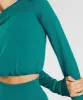 Gymshark Sweat Seamless Long Sleeve Crop Top - Rich Teal sold by Gymshark