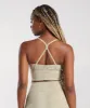 Gymshark Elevate Longline Sports Bra - Sandy Brown sold by Gymshark