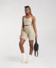 Gymshark Elevate Longline Sports Bra - Sandy Brown sold by Gymshark