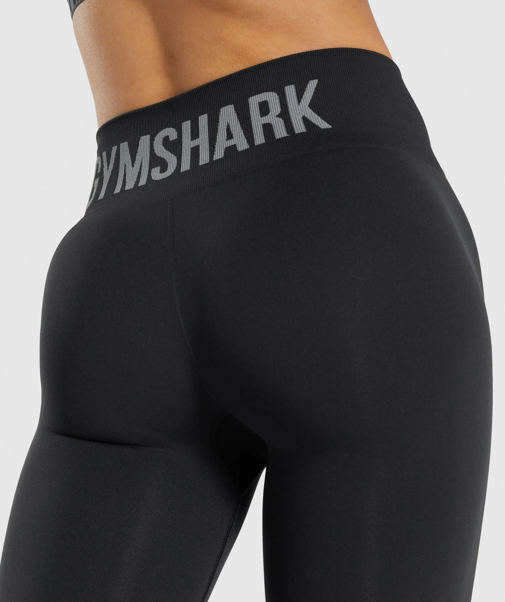 Gymshark Fit Seamless Mid Rise Leggings - Black sold by Gymshark product image thumbnail 5