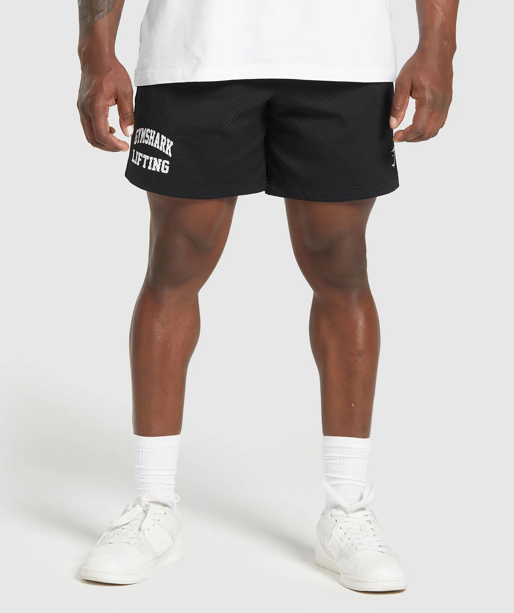 Gymshark Lifting Mesh 7" Shorts - Black sold by Gymshark