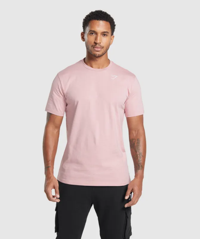 Gymshark Crest T-Shirt - Light Pink sold by Gymshark