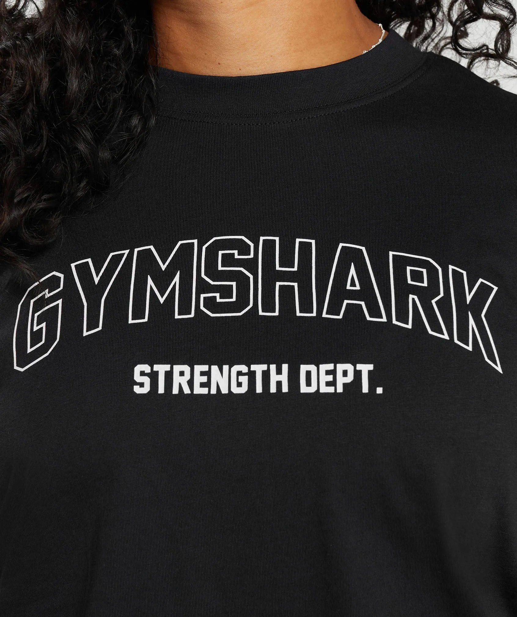 Gymshark Strength Department Oversized T-Shirt - Black sold by Gymshark product image thumbnail 5