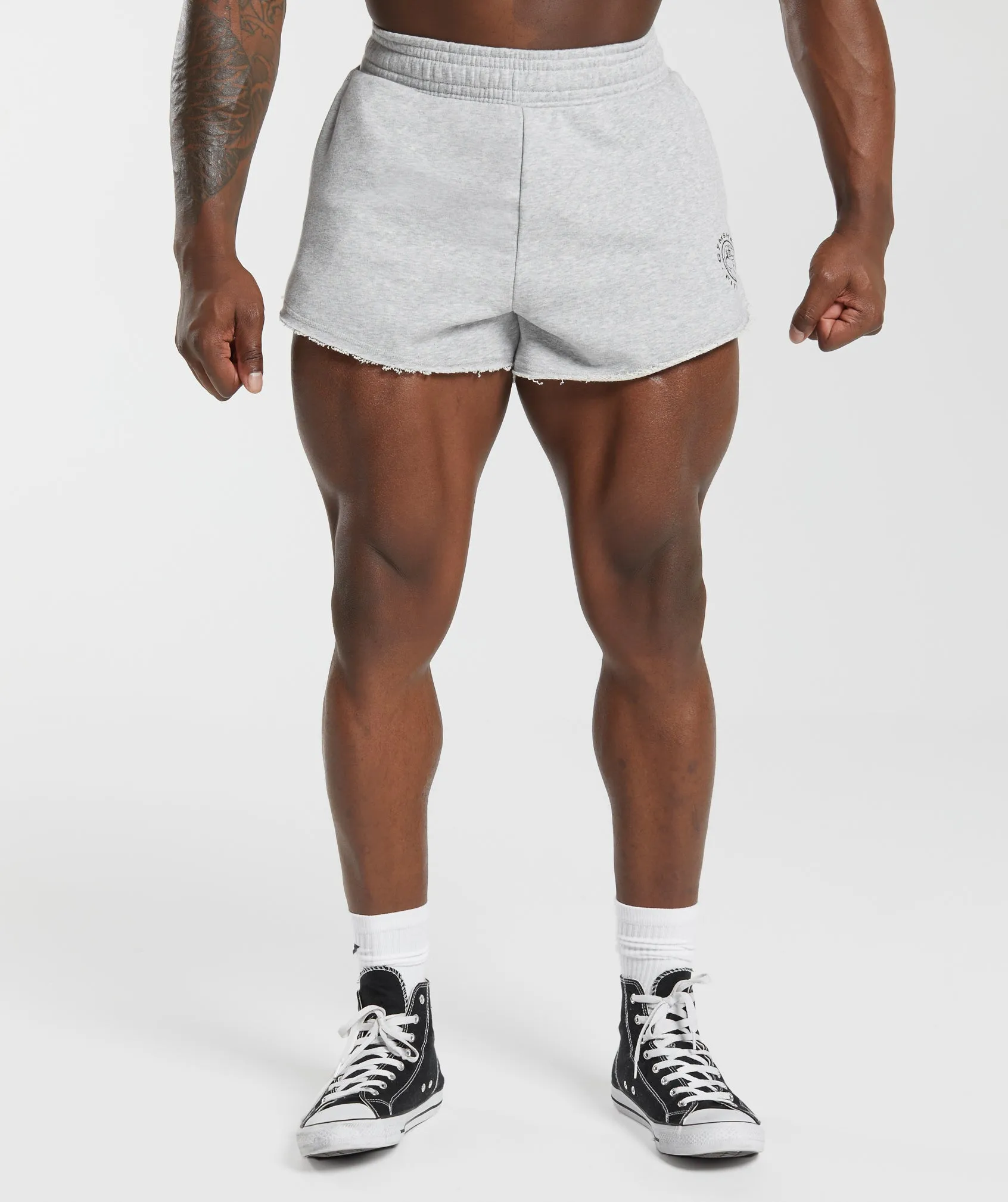 Gymshark Legacy 4" Shorts - Light Grey Marl sold by Gymshark