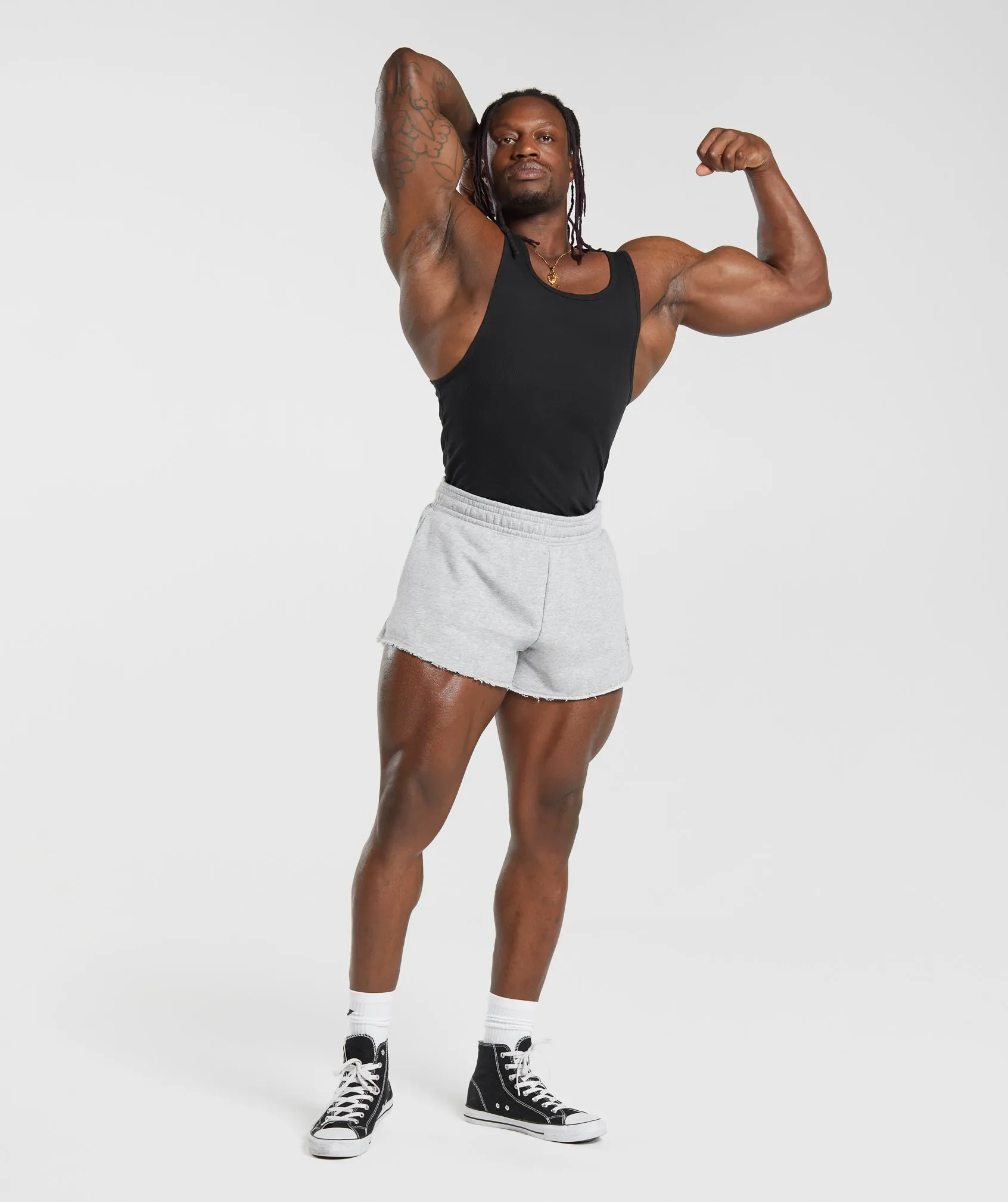 Gymshark Legacy 4" Shorts - Light Grey Marl sold by Gymshark product image thumbnail 4