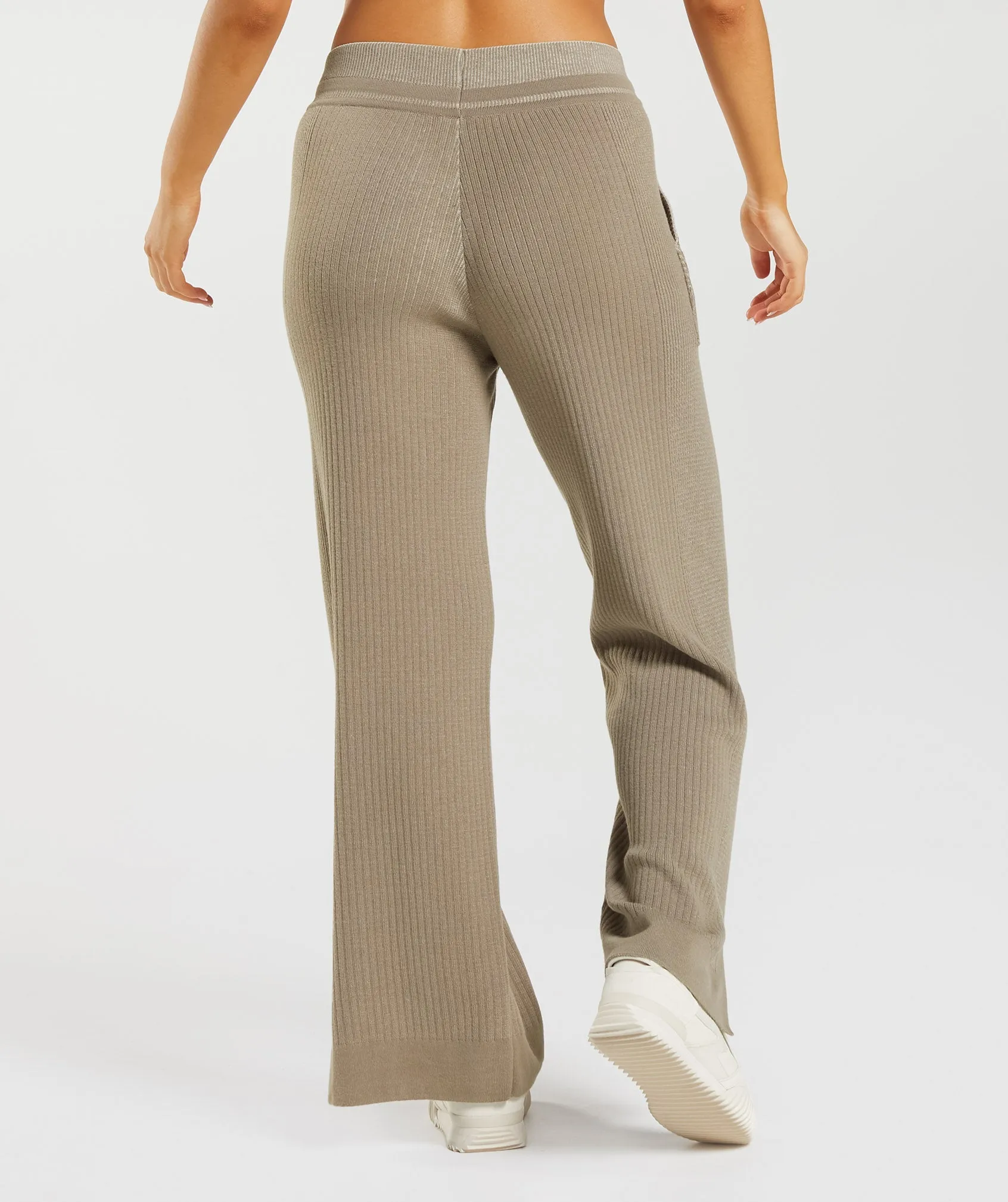 Gymshark Pause Knitwear Pants - Cement Brown/Pebble Grey sold by Gymshark product image thumbnail 3