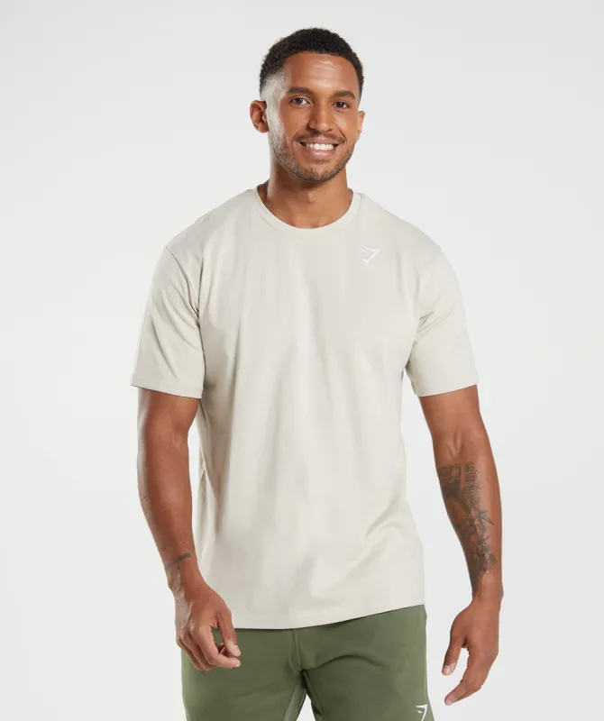 Gymshark Crest T-Shirt - Pebble Grey sold by Gymshark