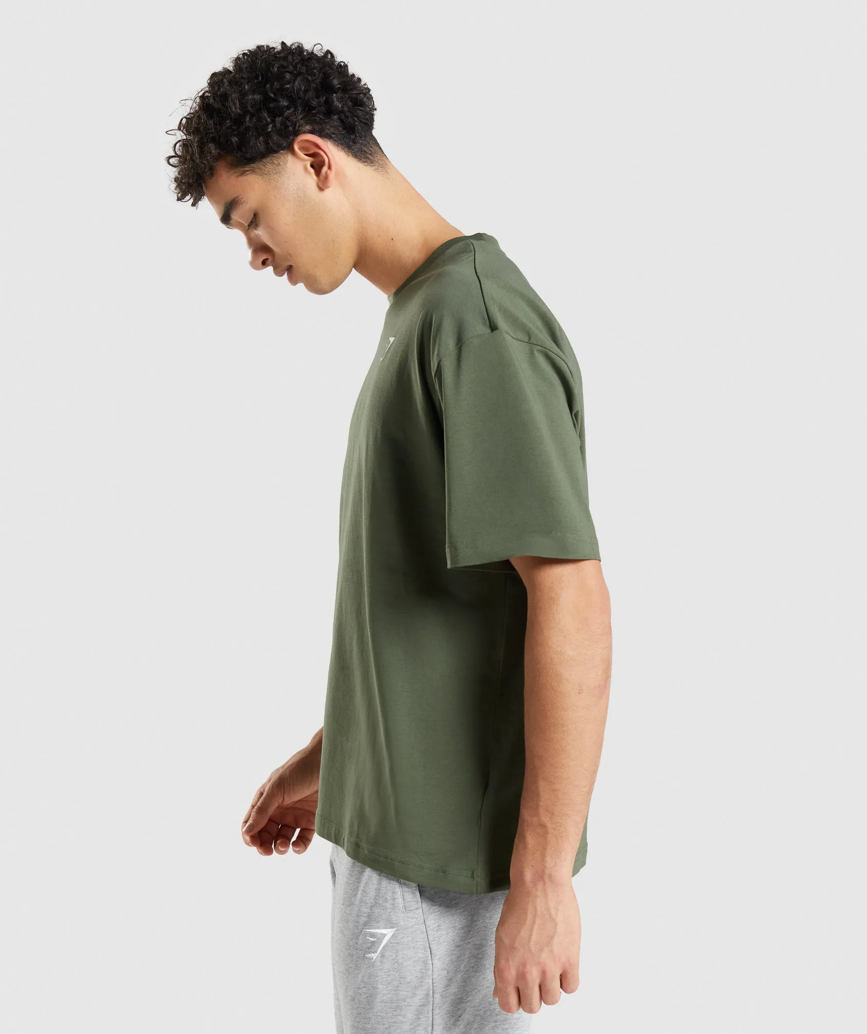 Gymshark Essential Oversized T-Shirt - Core Olive sold by Gymshark product image thumbnail 3