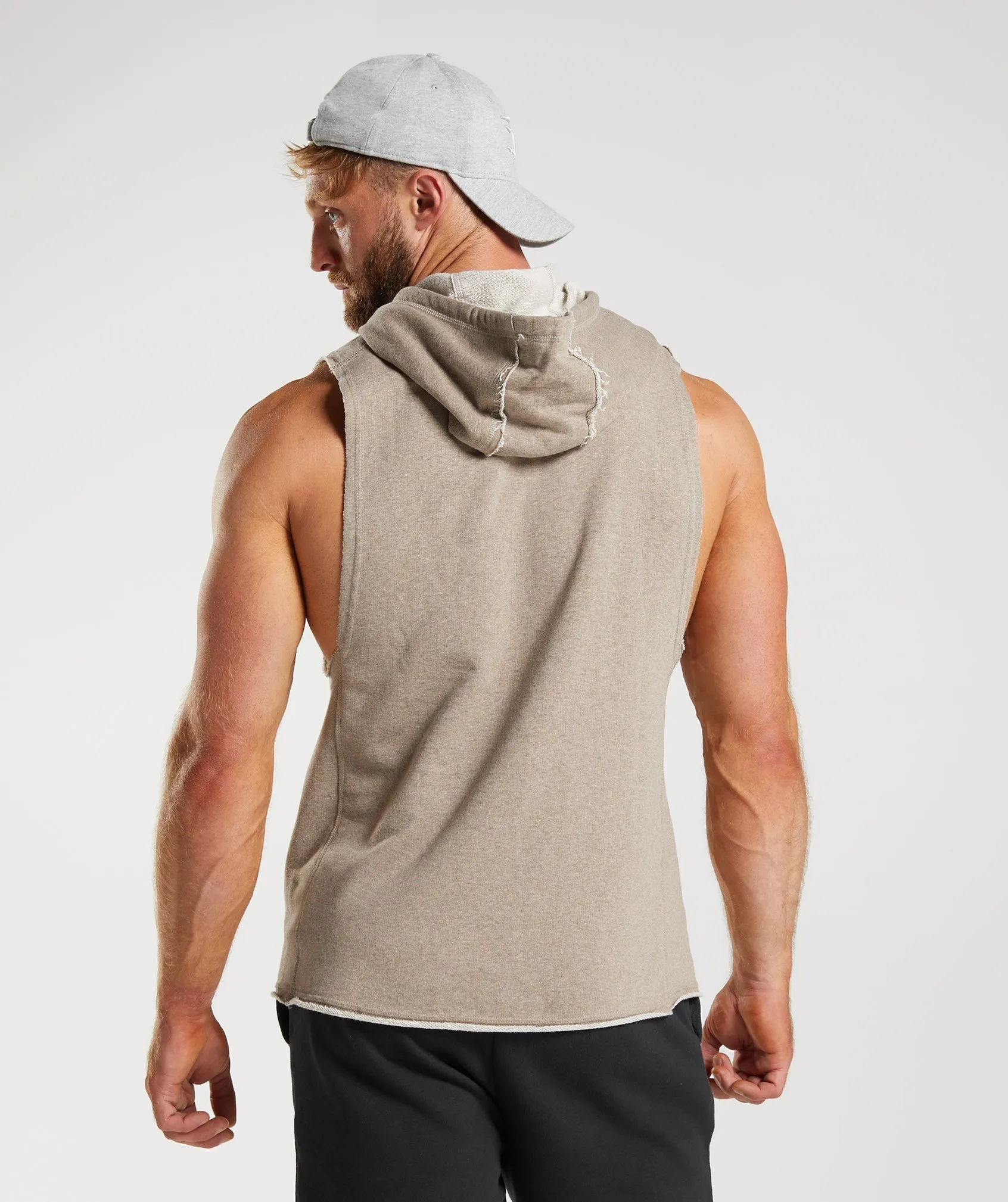 Gymshark Legacy Drop Arm Hoodie - Limestone Marl sold by Gymshark product image thumbnail 2