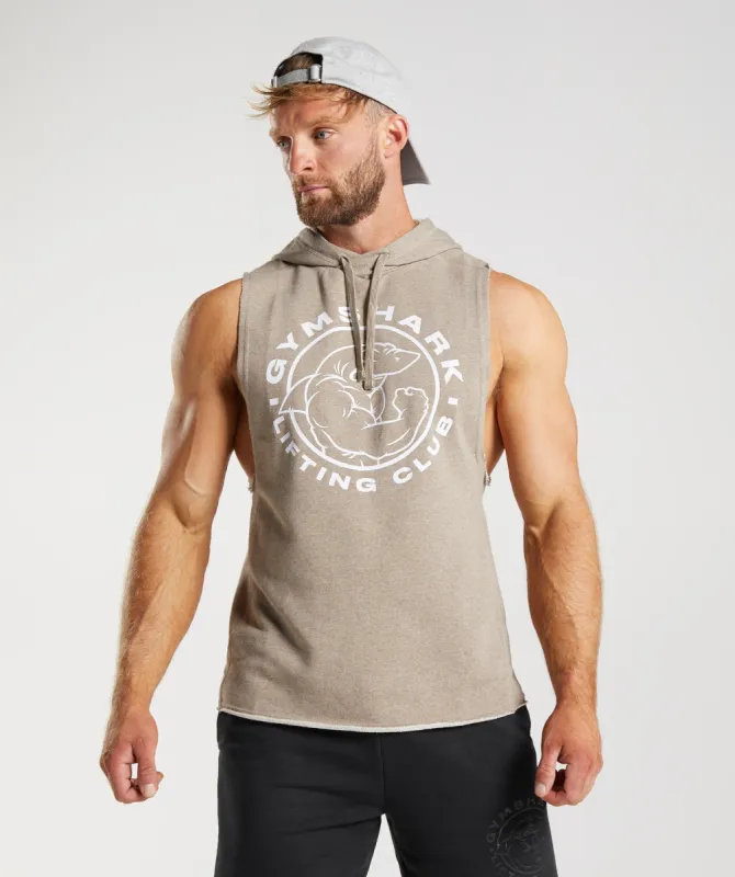 Gymshark Legacy Drop Arm Hoodie - Limestone Marl sold by Gymshark