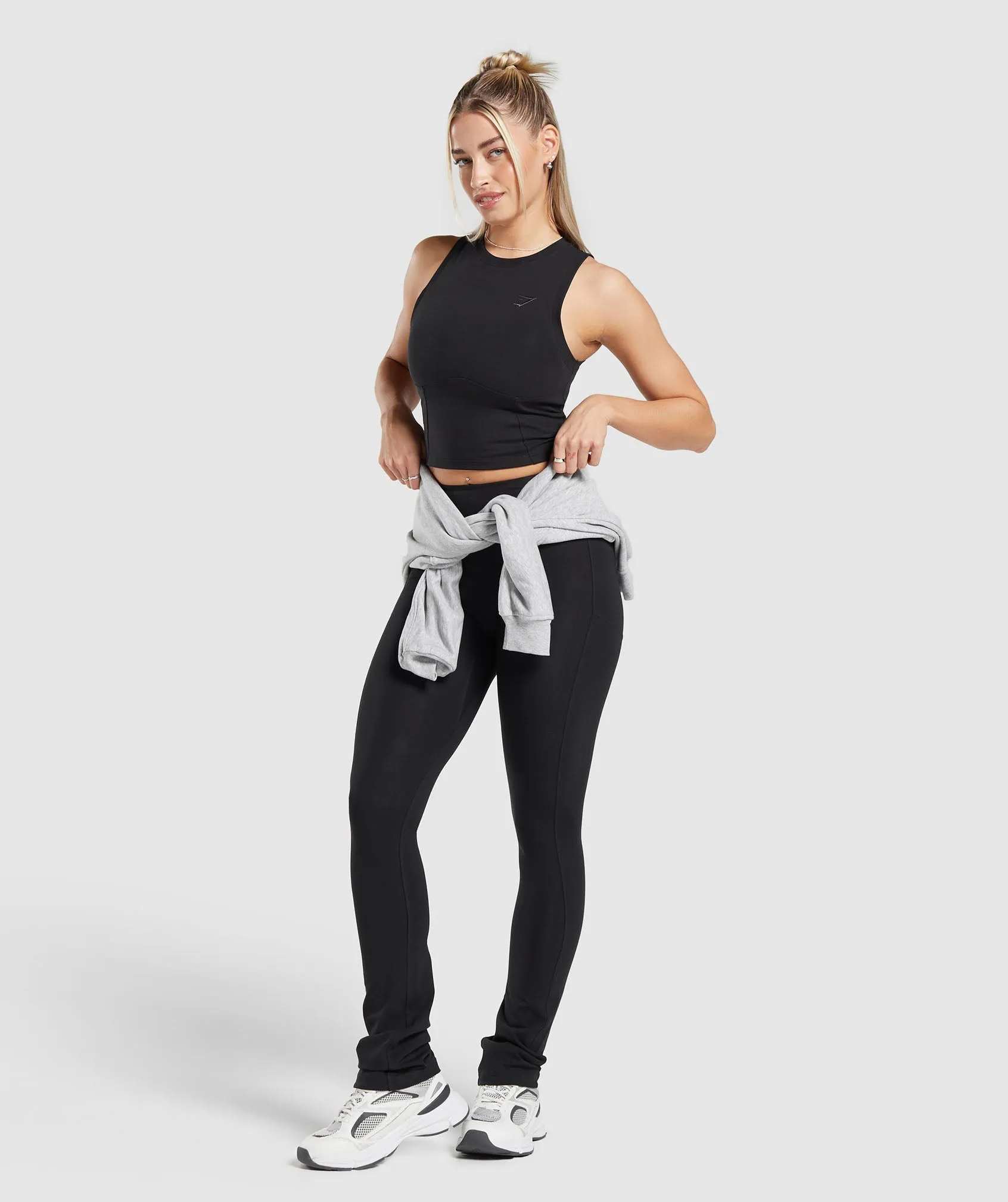 Gymshark Rest Day Cotton Contour Tank - Black sold by Gymshark product image thumbnail 4