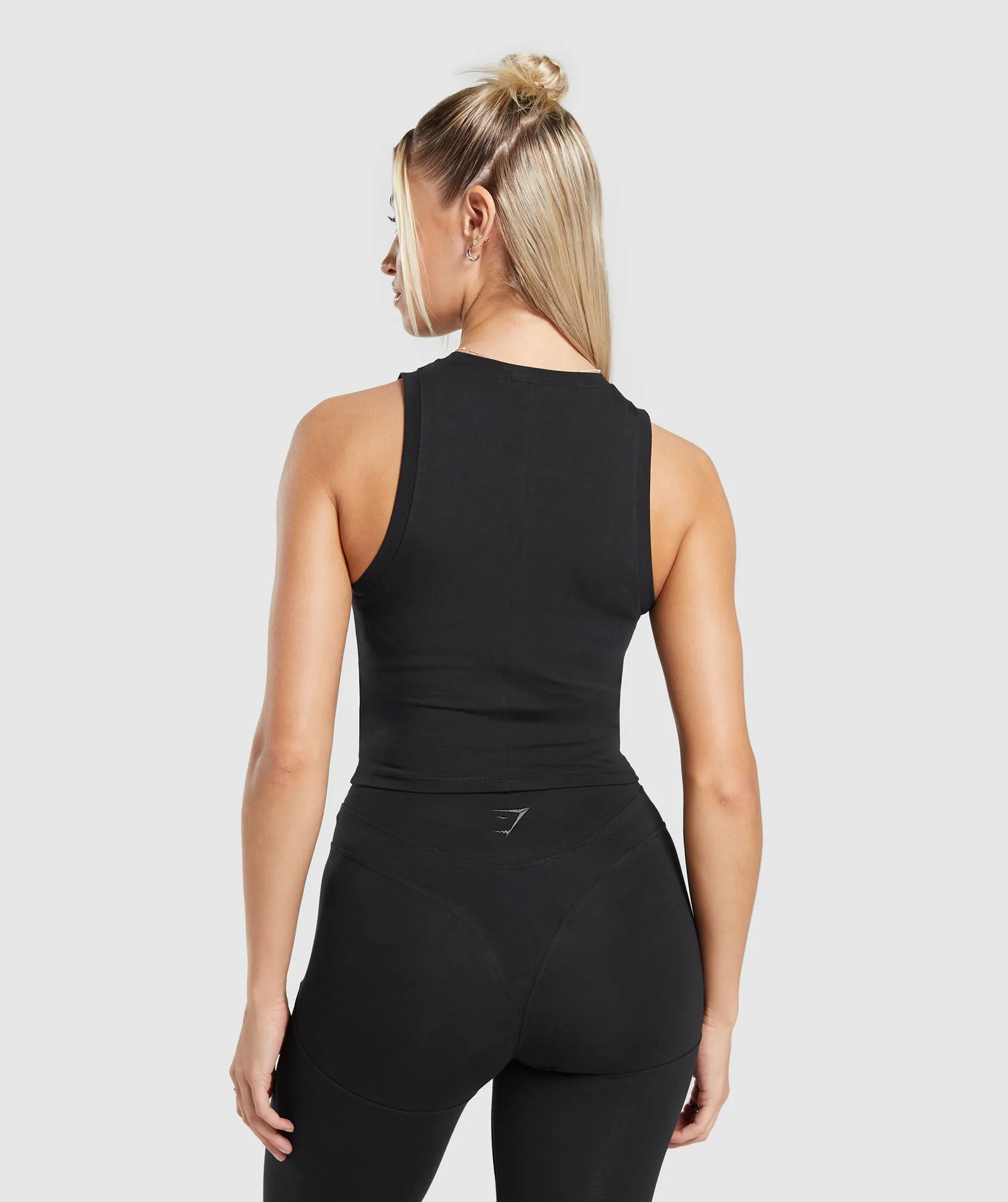 Gymshark Rest Day Cotton Contour Tank - Black sold by Gymshark product image thumbnail 2