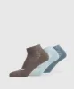 Gymshark Ankle Socks 3pk - Denim Teal/Salt Blue/Camo Brown sold by Gymshark