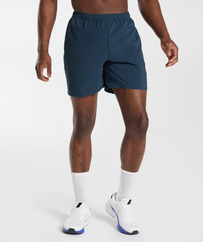 Gymshark Arrival 7" Shorts - Navy sold by Gymshark