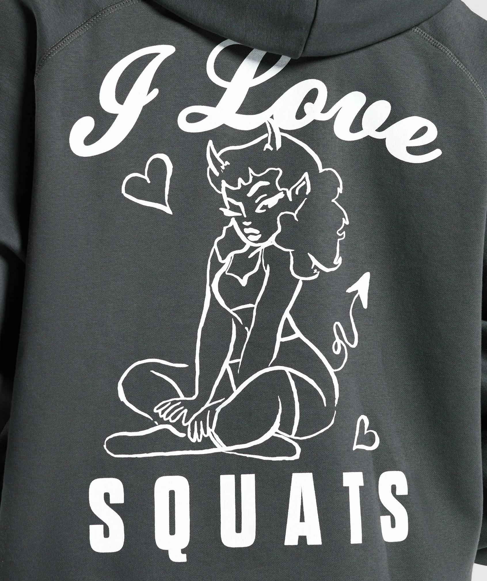 Gymshark I Love Squats Hoodie - Asphalt Grey sold by Gymshark product image thumbnail 5