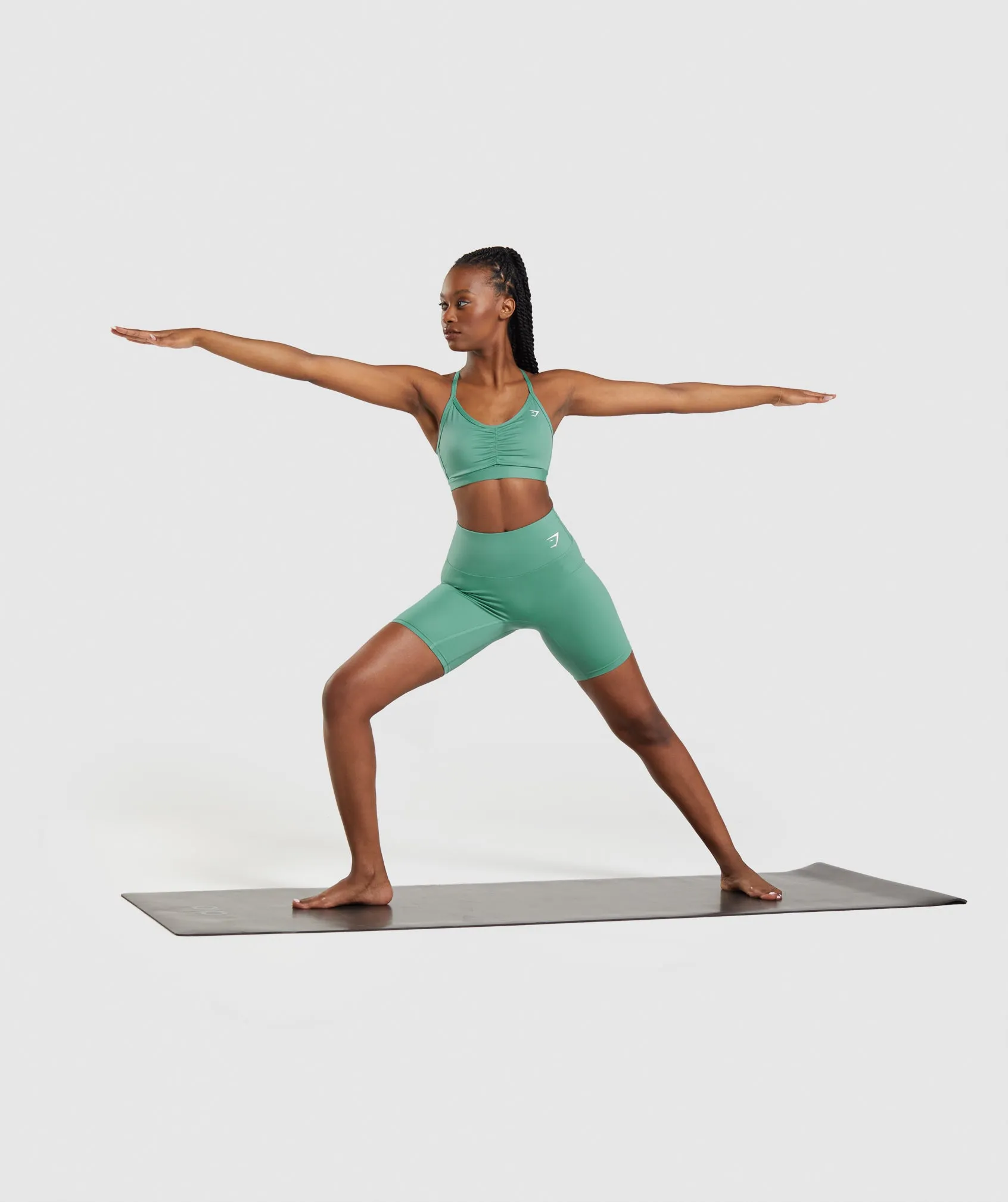 Gymshark Ruched Sports Bra - Alpine Green sold by Gymshark product image thumbnail 4