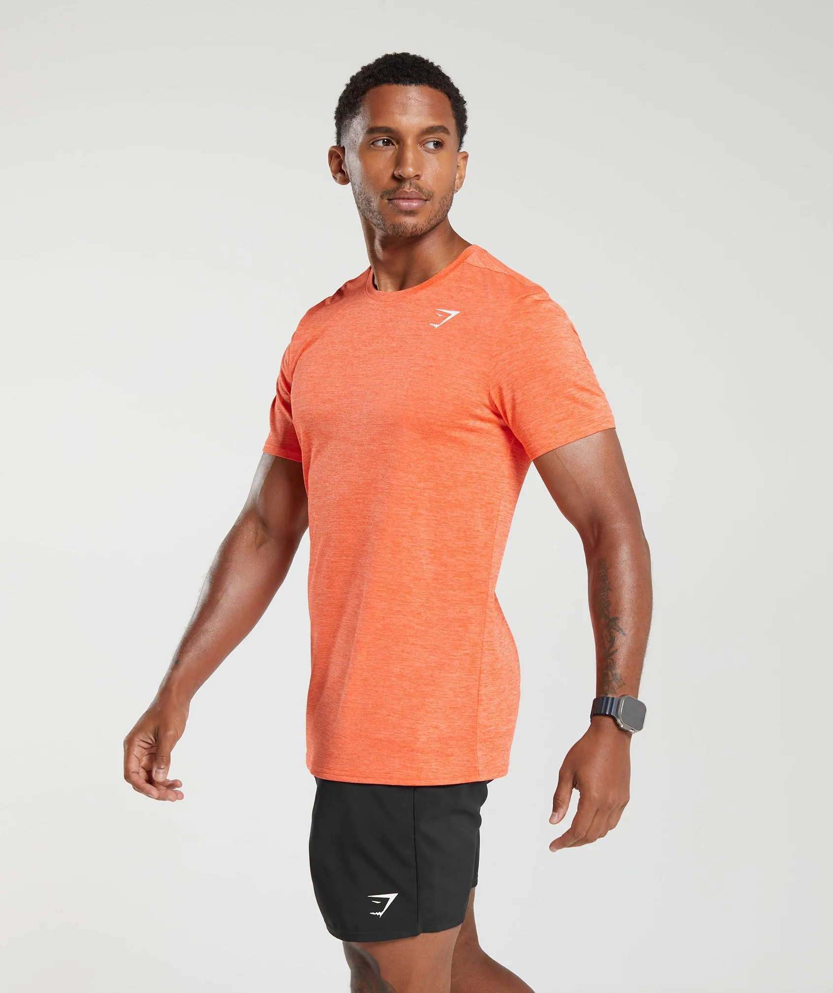 Gymshark Arrival Marl T-Shirt - Ignite Orange/Ombre Orange Marl sold by Gymshark product image thumbnail 3