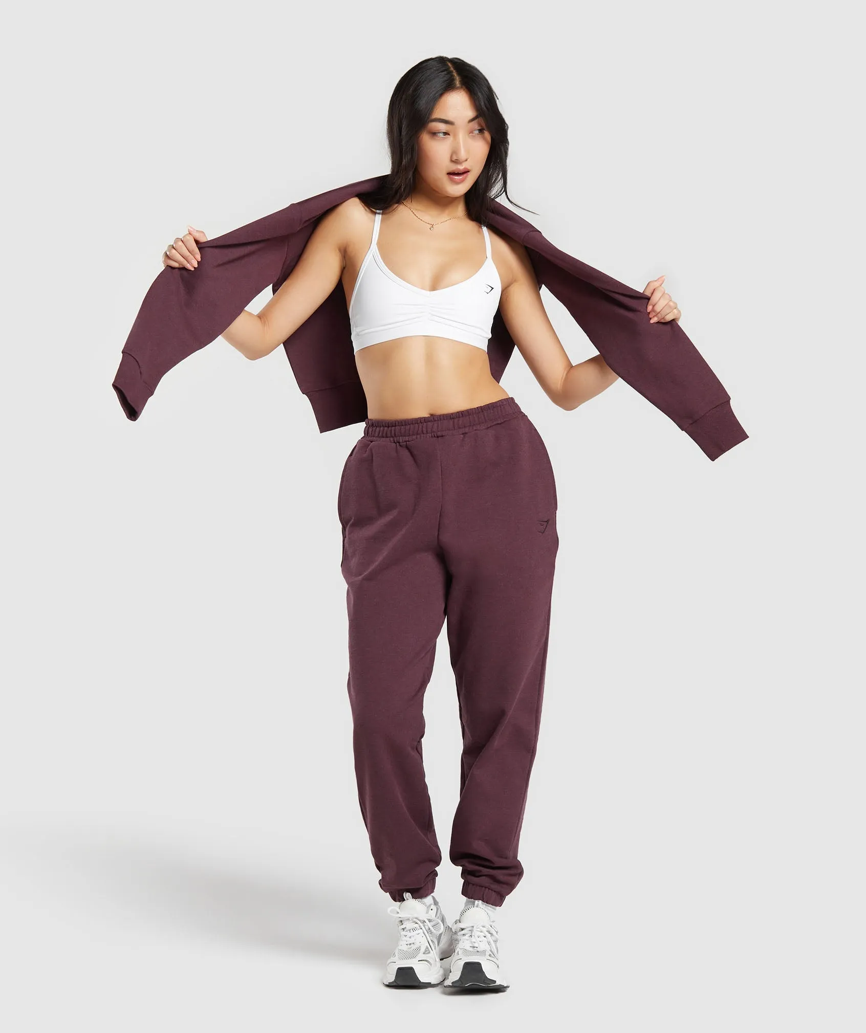 Gymshark Rest Day Sweat Joggers - Deep Plum Marl sold by Gymshark product image thumbnail 5