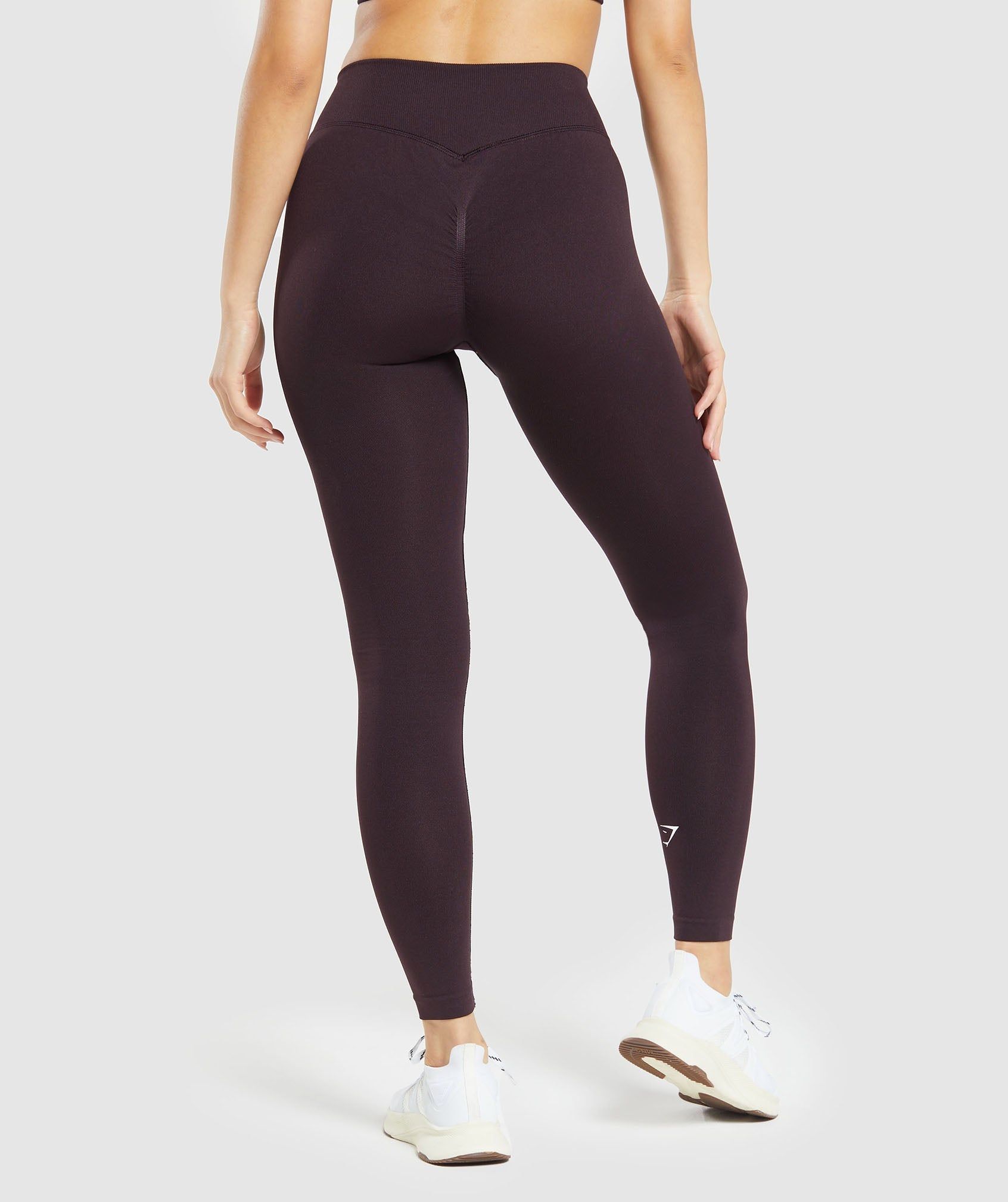 Gymshark Apex Limit Seamless Leggings - Plum Brown DNU sold by Gymshark product image thumbnail 2