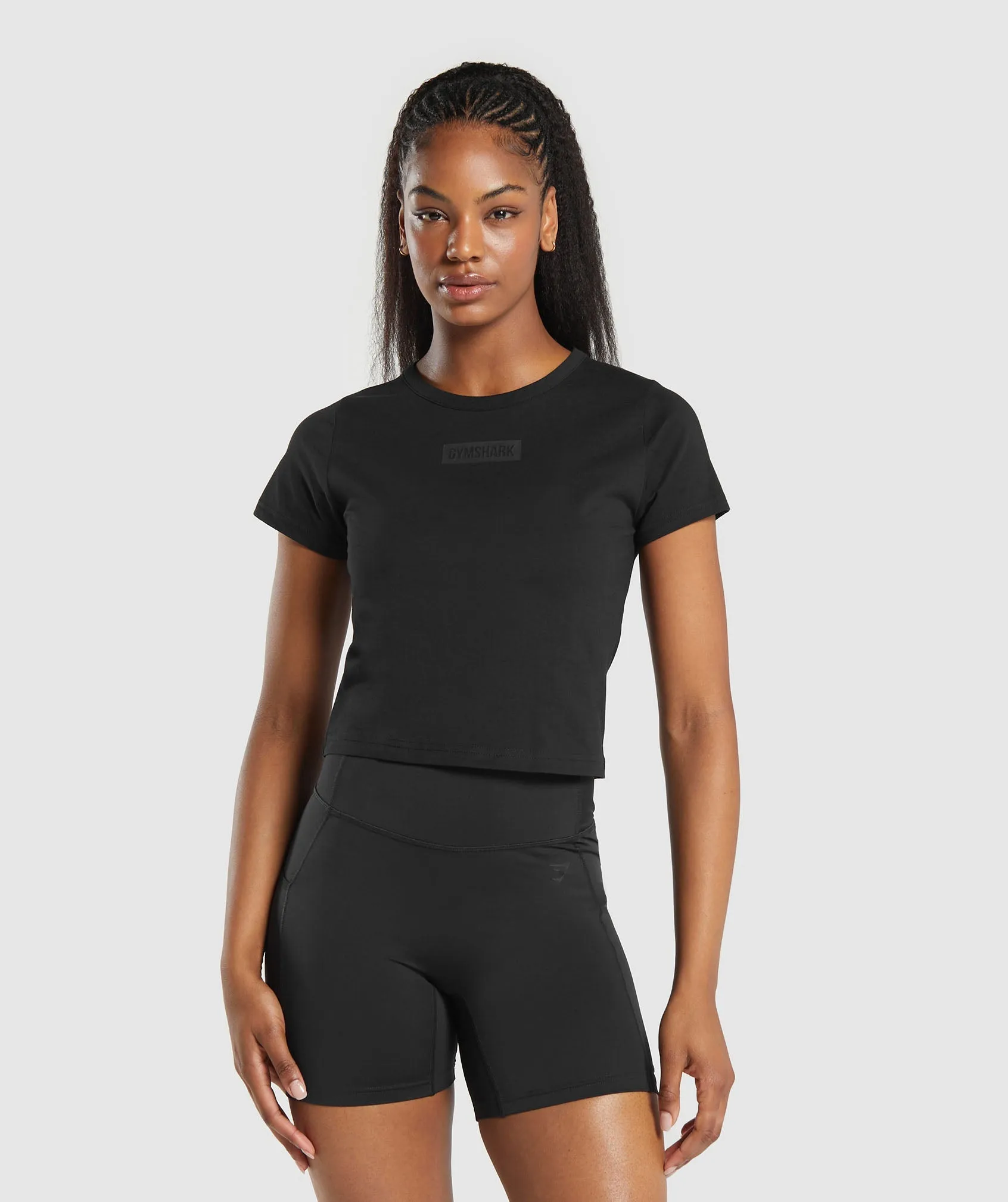 Gymshark Block Crop Top - Black sold by Gymshark