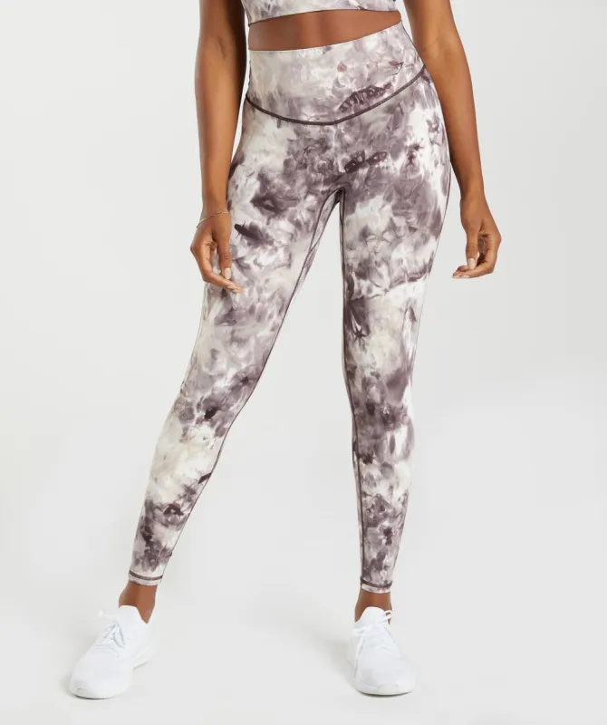 Gymshark Elevate Leggings - Cement Brown Spray Dye sold by Gymshark