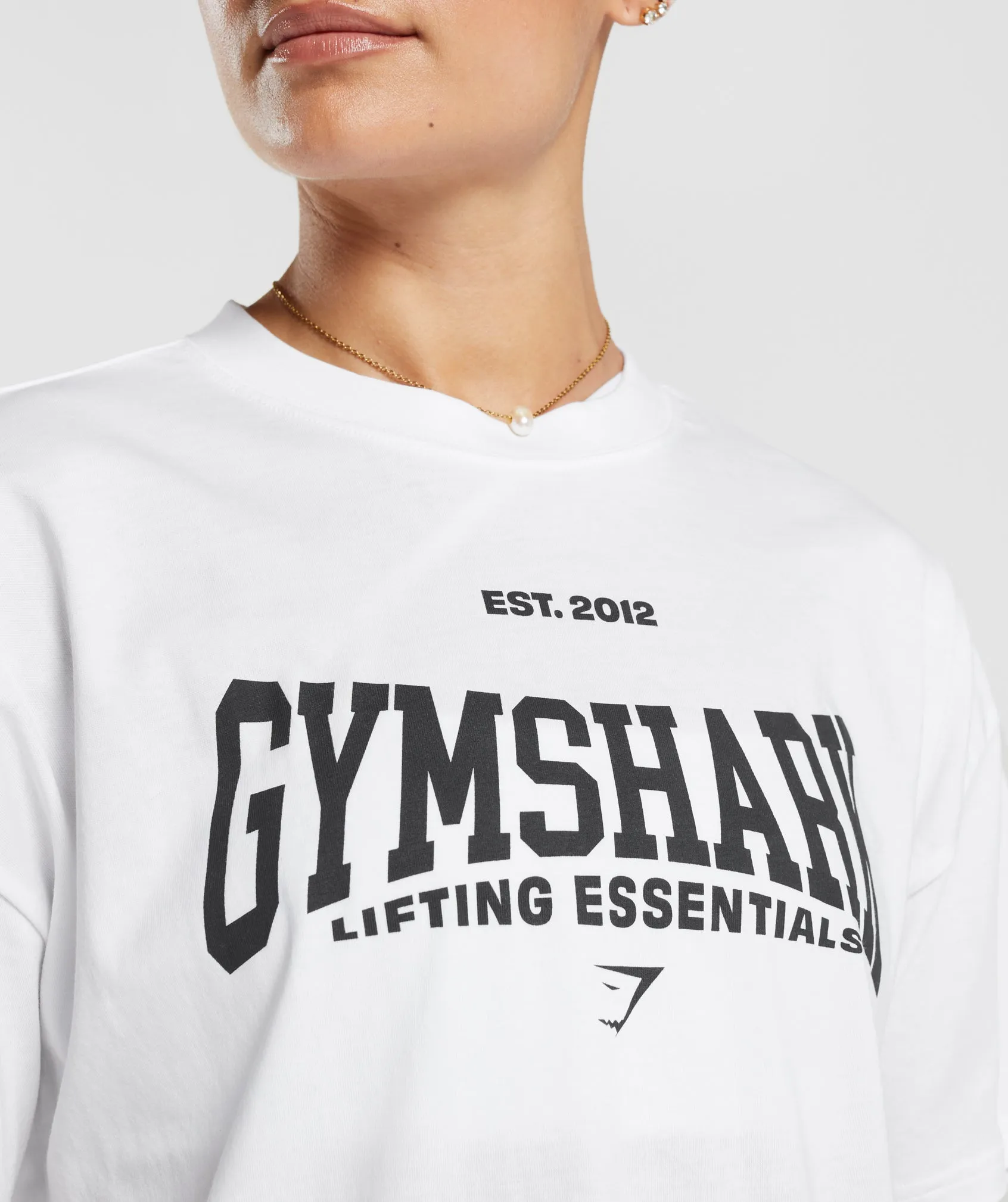 Gymshark Lifting Essentials Oversized T-shirt - White sold by Gymshark product image thumbnail 4