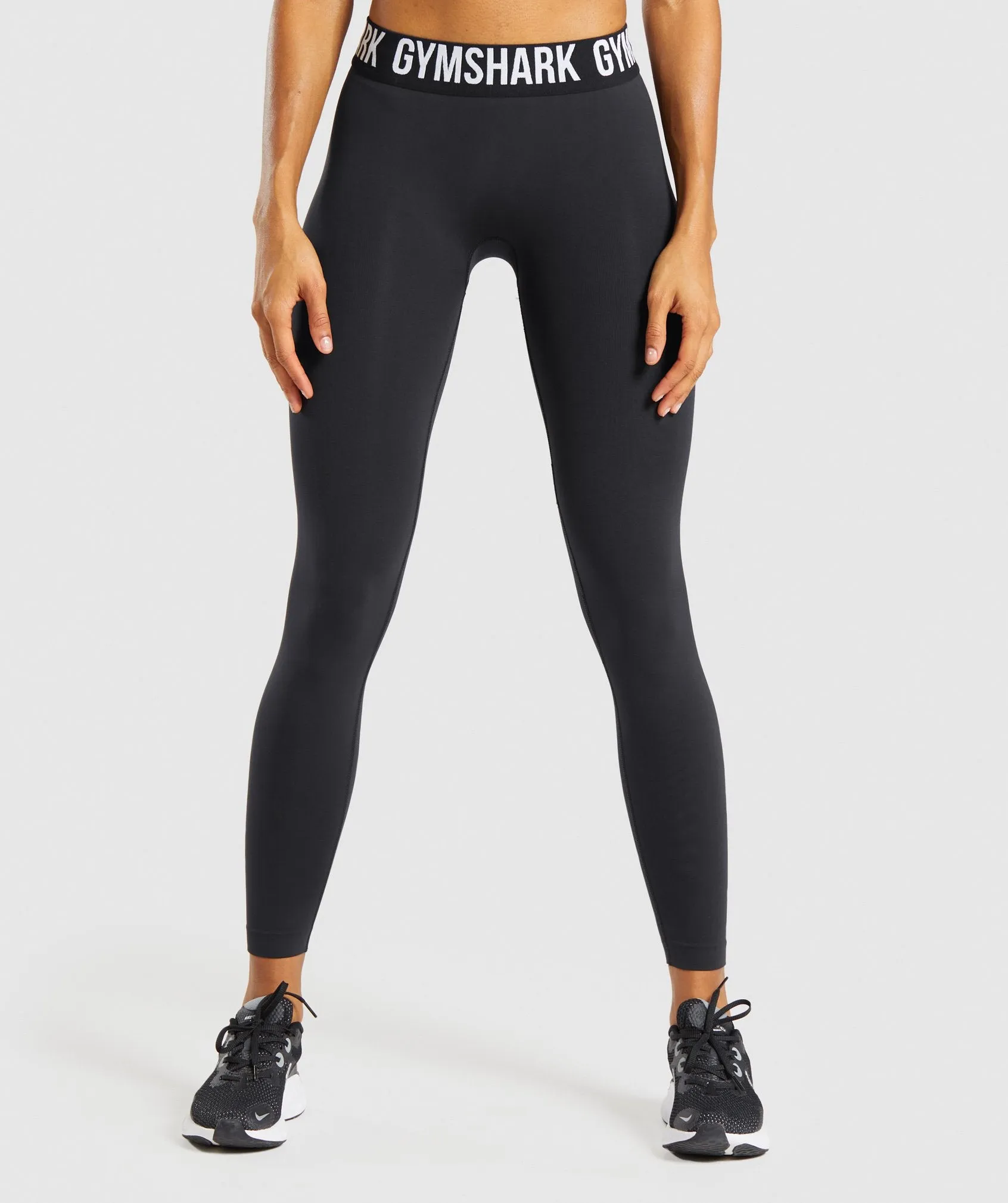 Gymshark Fit Seamless Leggings - Black/White sold by Gymshark
