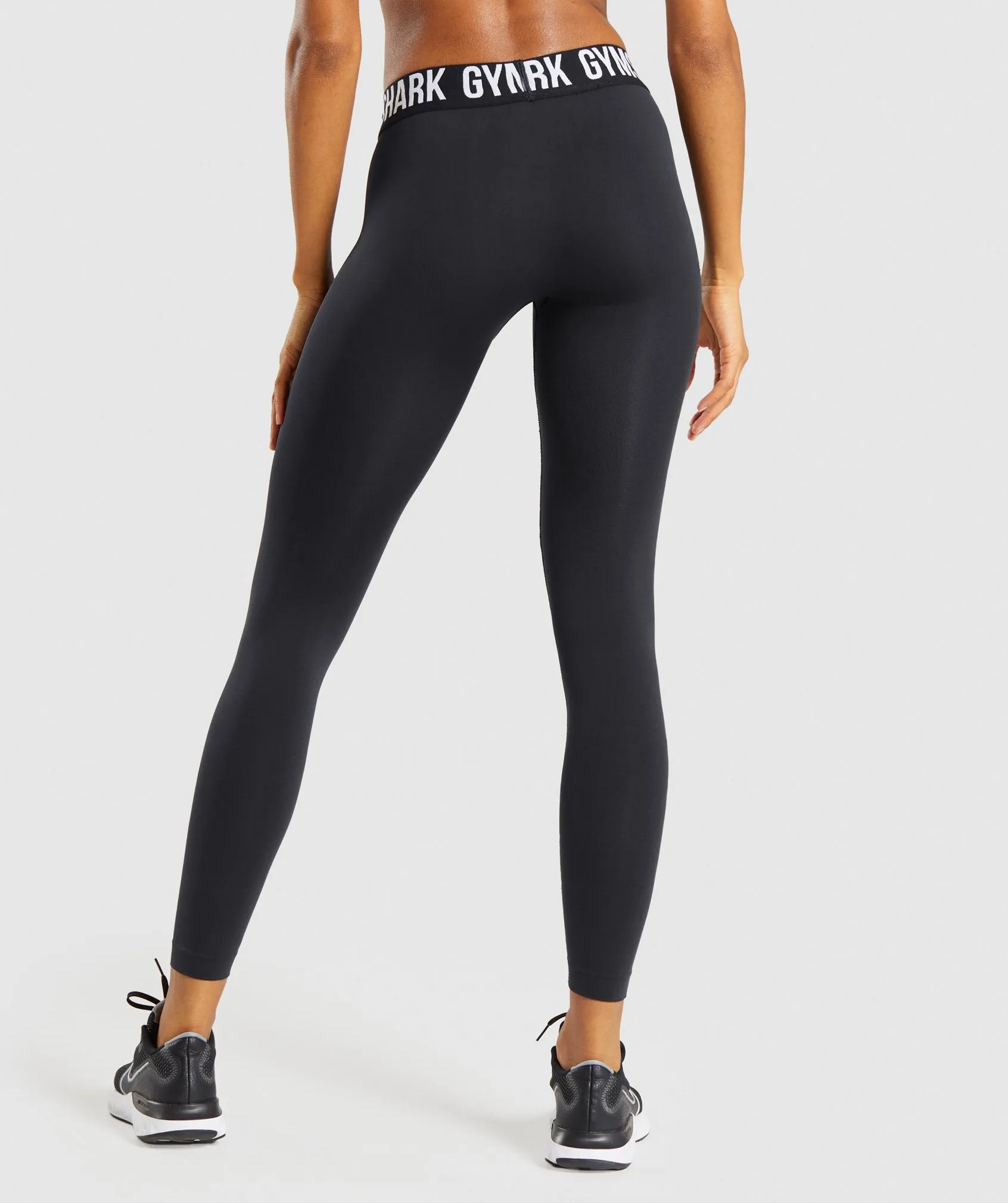 Gymshark Fit Seamless Leggings - Black/White sold by Gymshark product image thumbnail 2