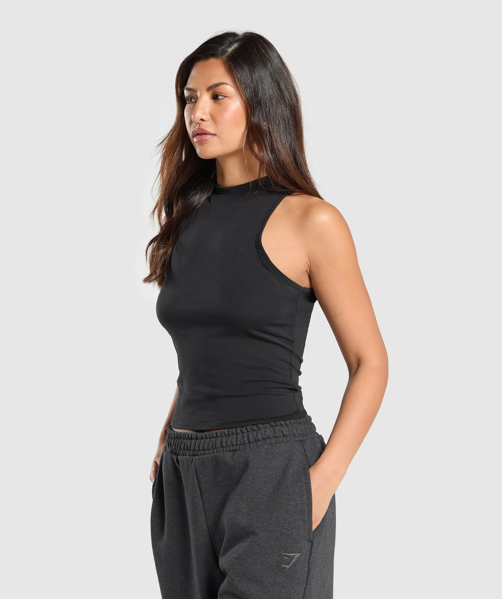 Gymshark Cotton Tank - Black sold by Gymshark product image thumbnail 3