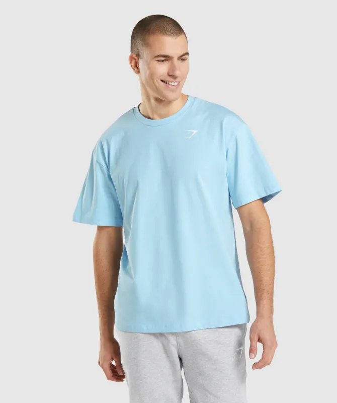 Gymshark Essential Oversized T-Shirt - Linen Blue sold by Gymshark