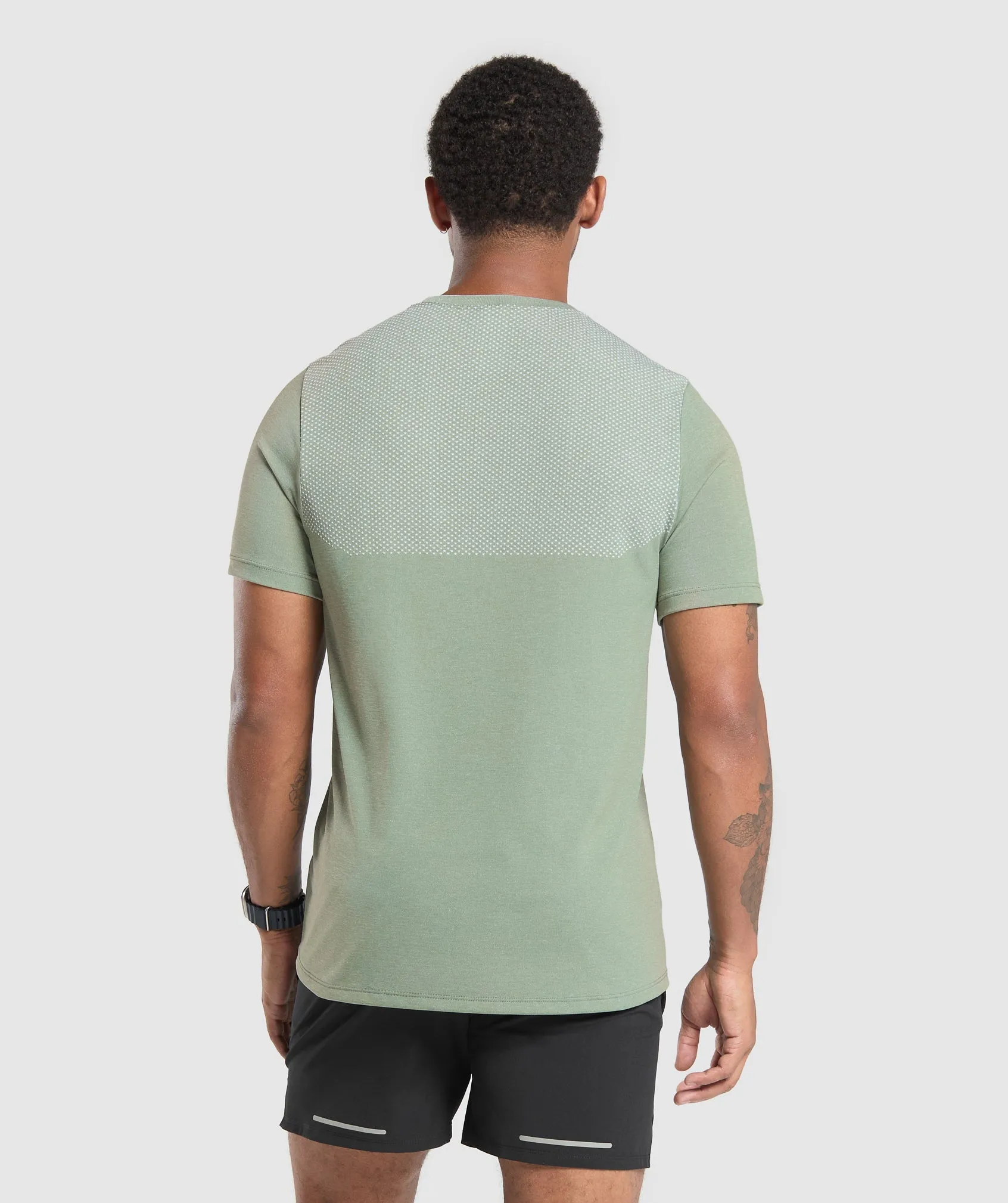 Gymshark Vital Seamless T-Shirt - Faded Green/Force Green Marl sold by Gymshark product image thumbnail 2