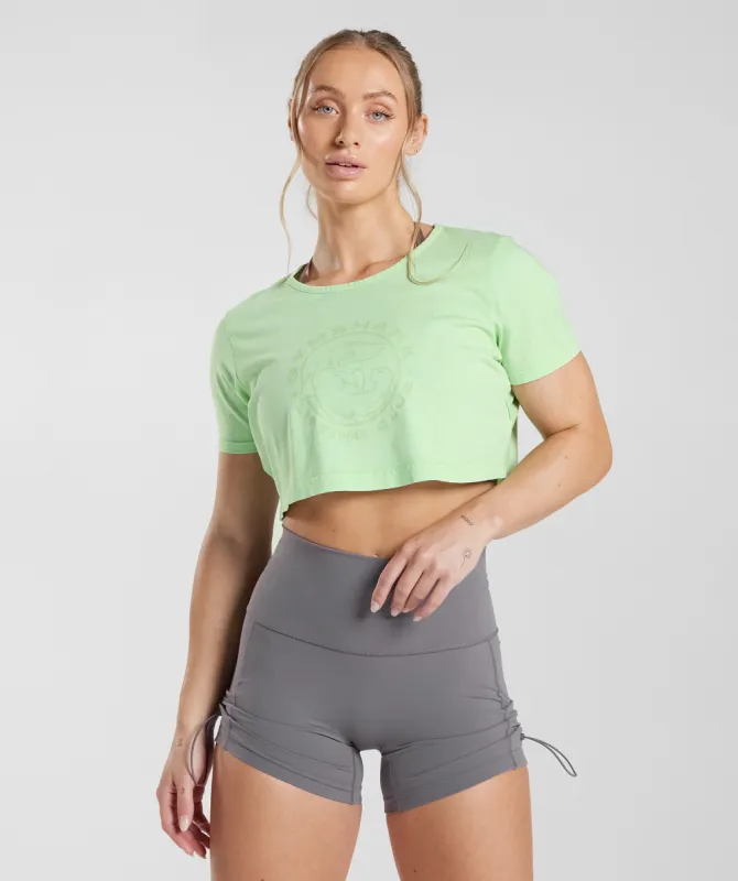 Gymshark Legacy Crop Top - Fresh Mint Green/Acid Wash sold by Gymshark